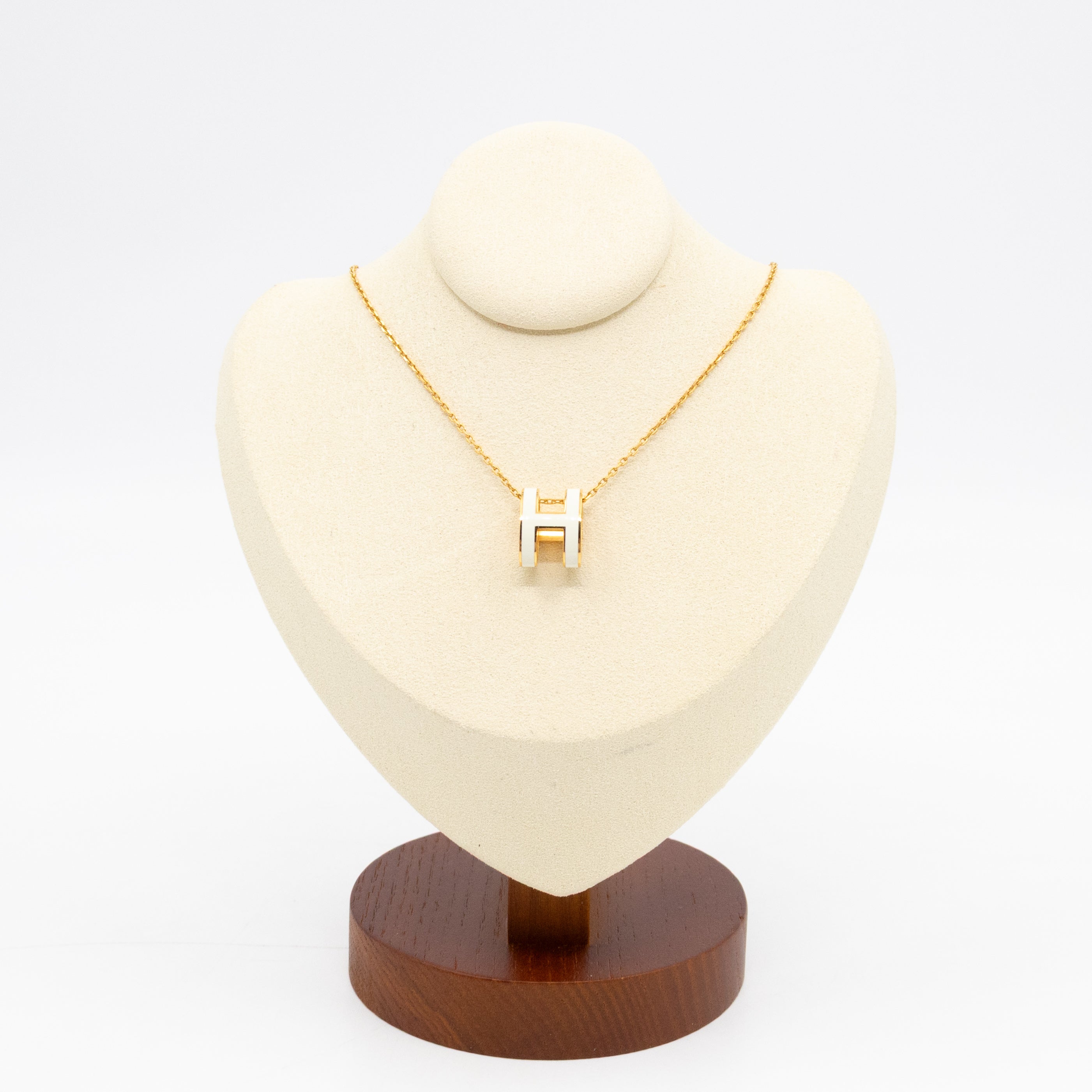 Pop H Pendant Necklace White Gold