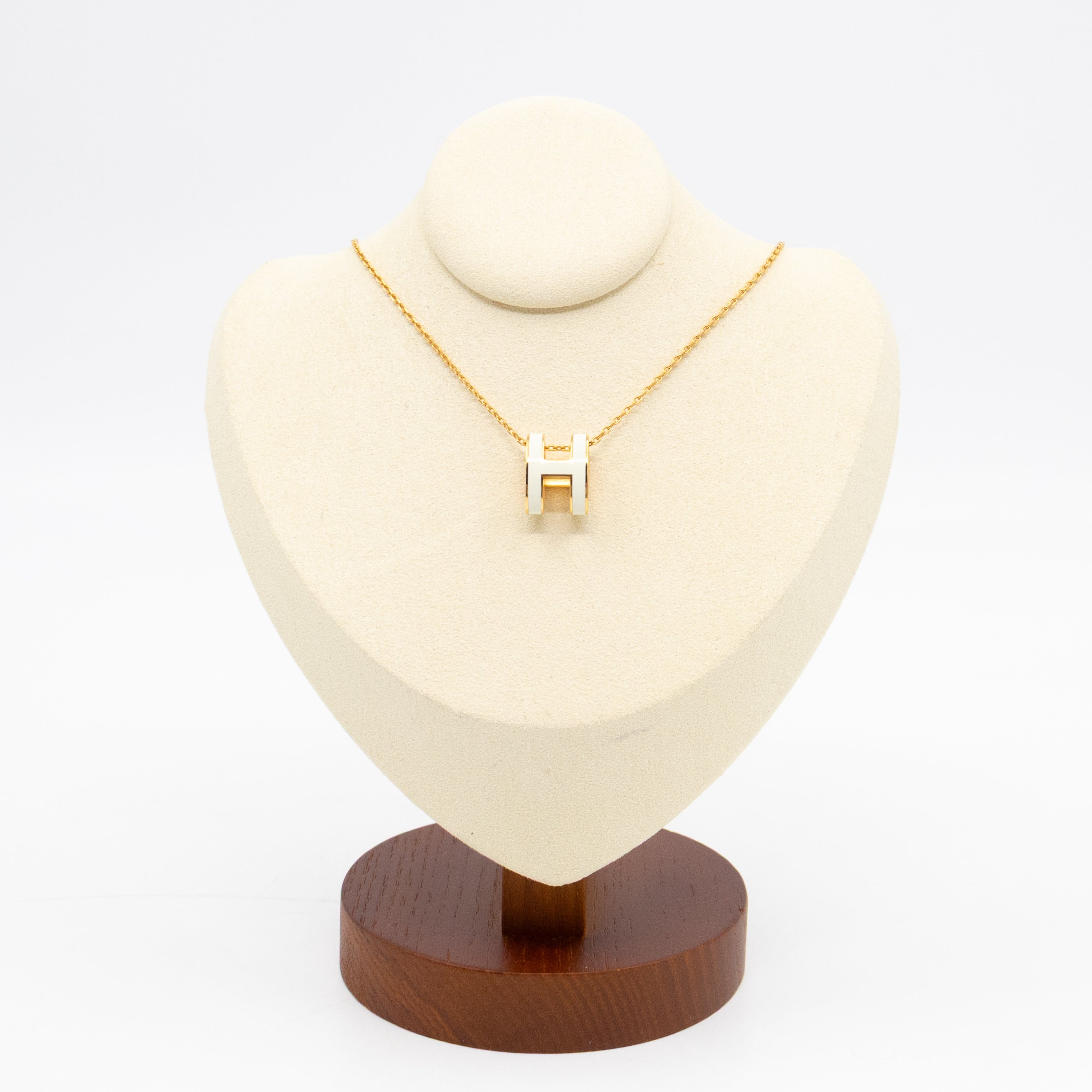 Pop H Pendant Necklace White Gold