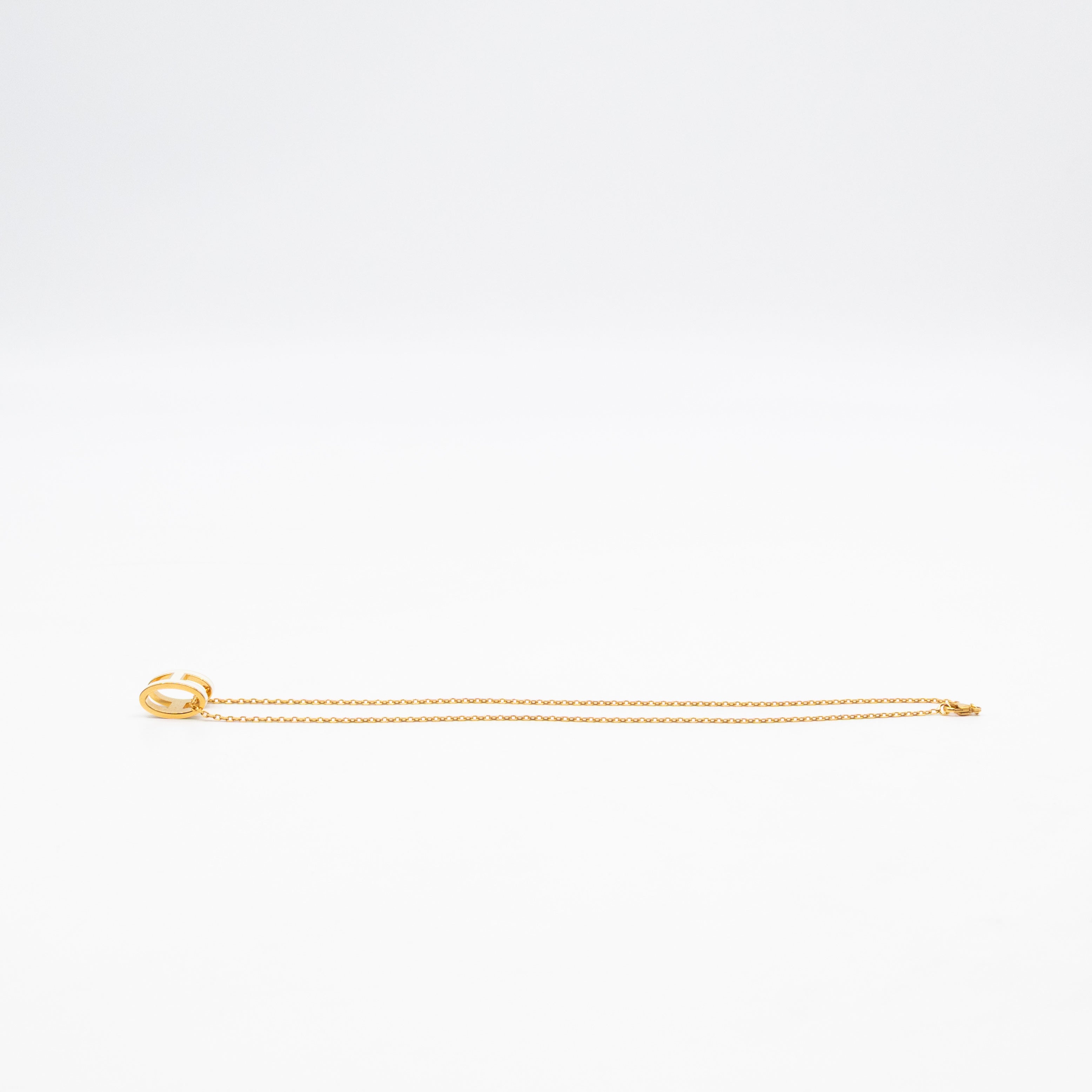 Pop H Pendant Necklace White Gold