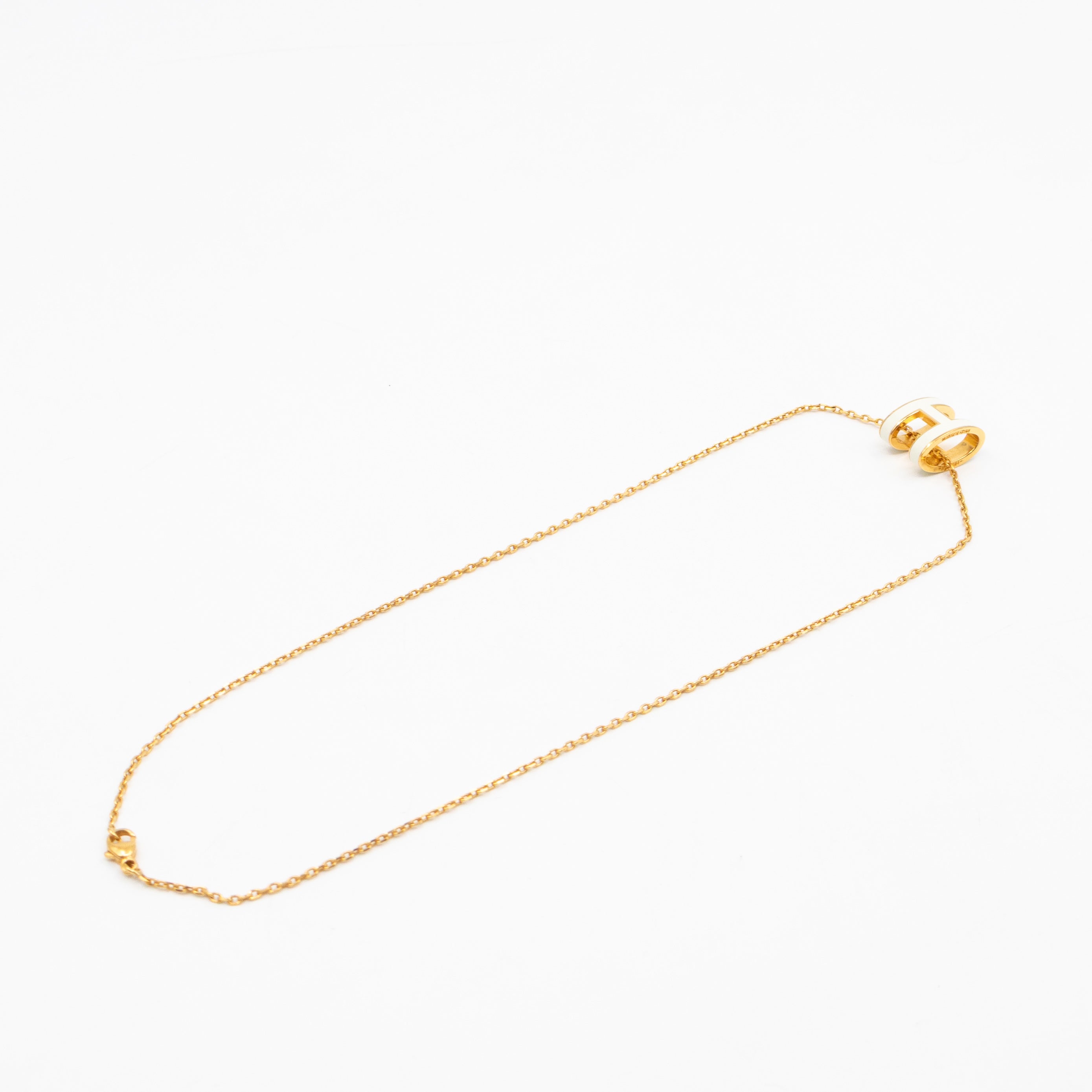 Pop H Pendant Necklace White Gold