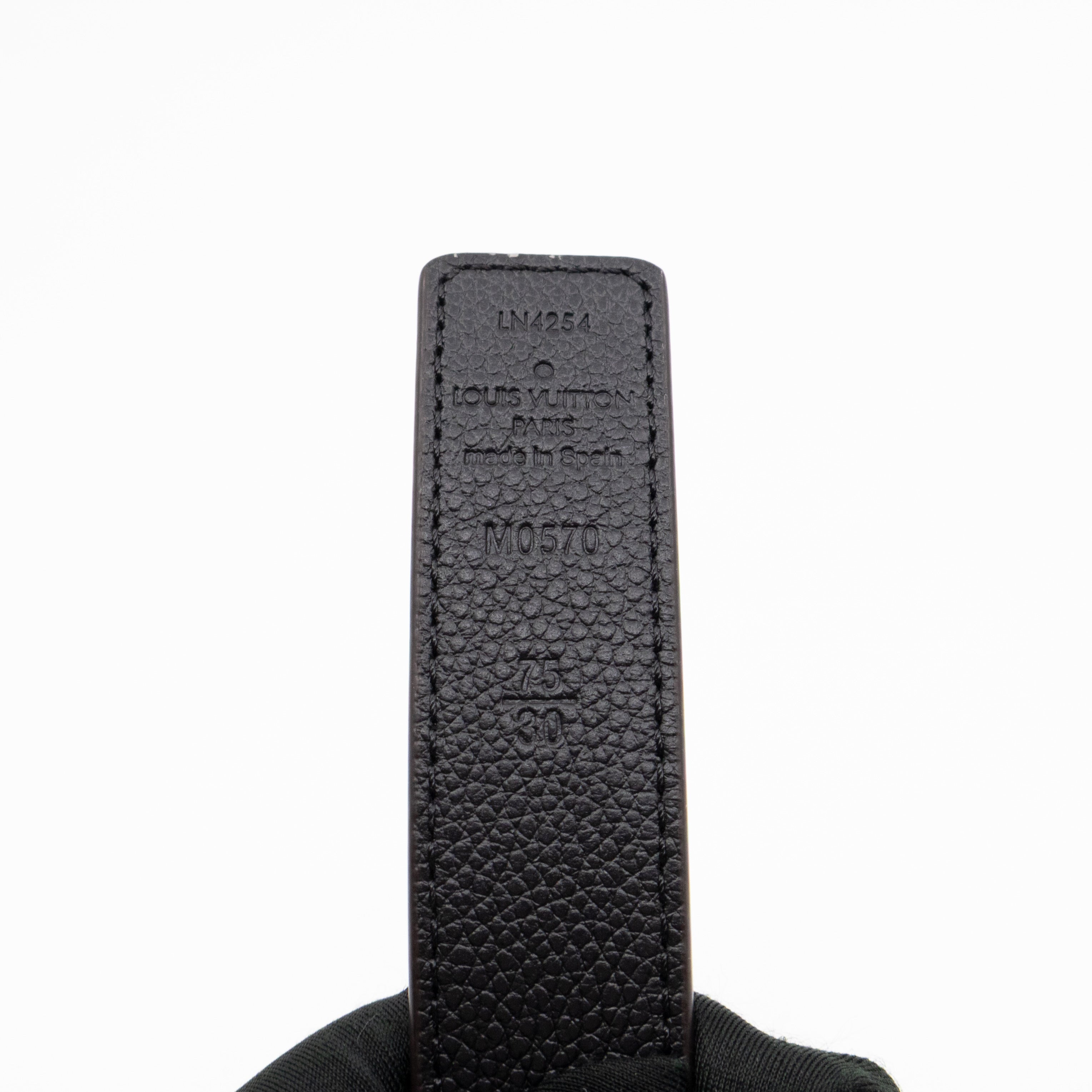 Initials Reversible Belt Monogram Black 75/30