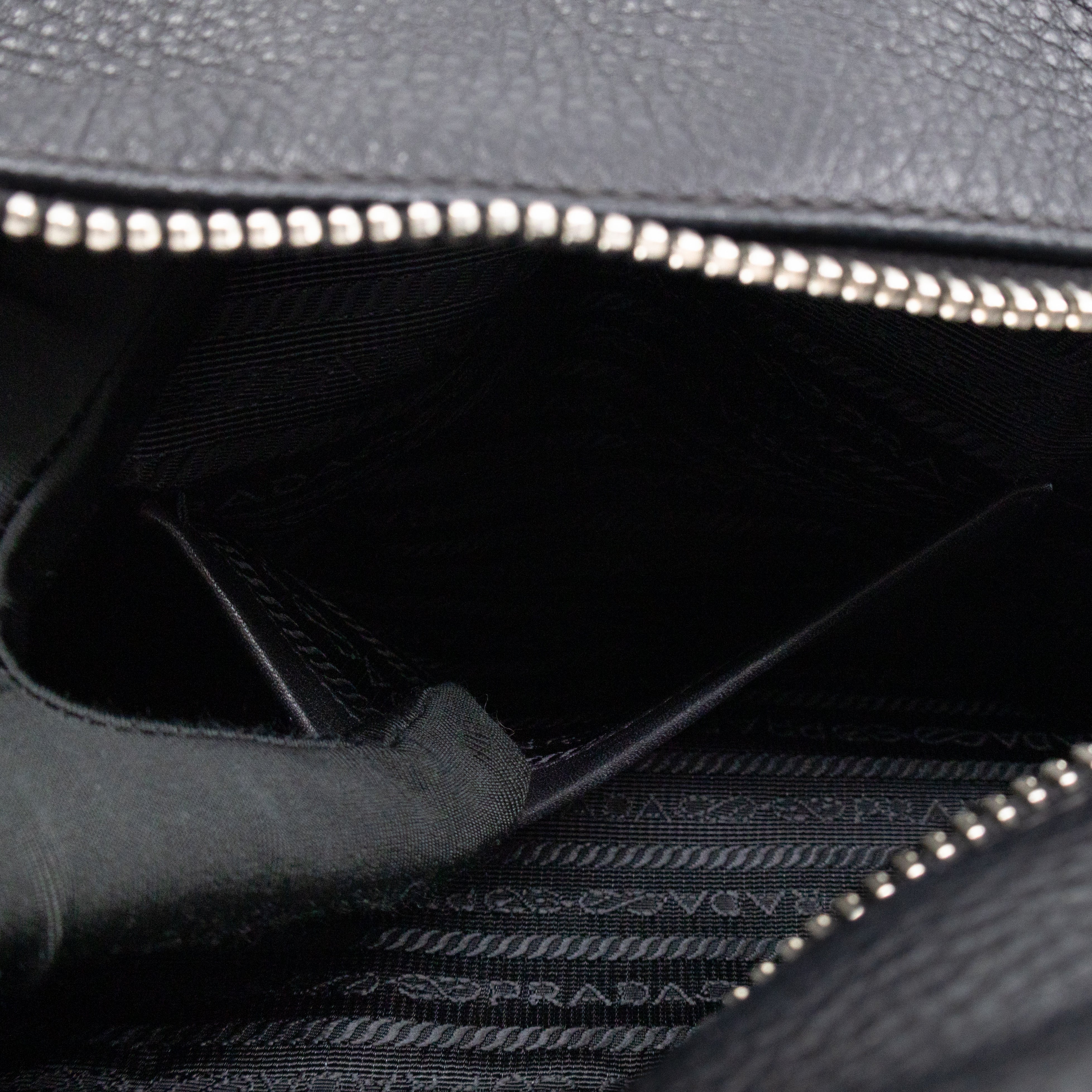 Canapa Bauletto Bag Black Logo Embossed Leather