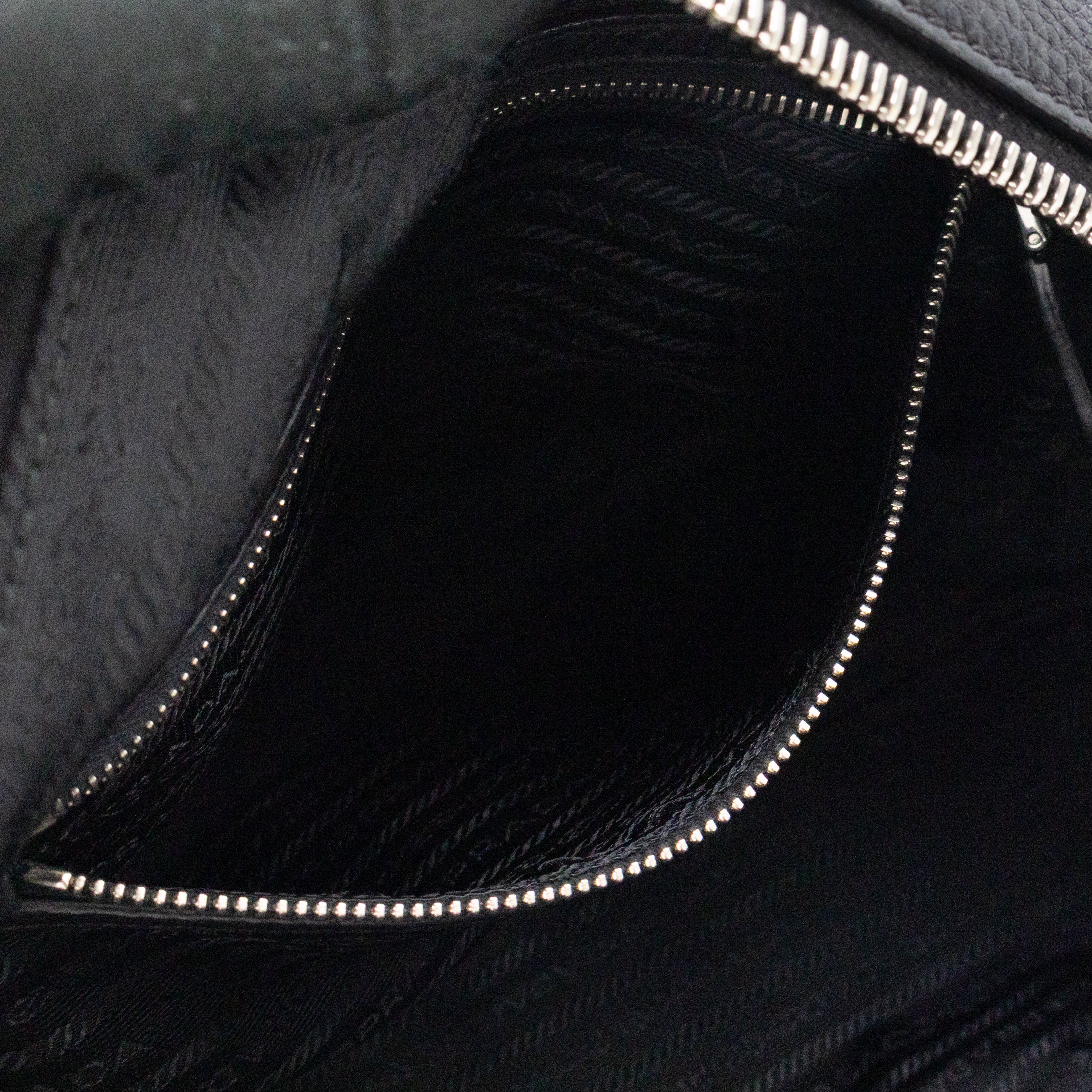 Canapa Bauletto Bag Black Logo Embossed Leather