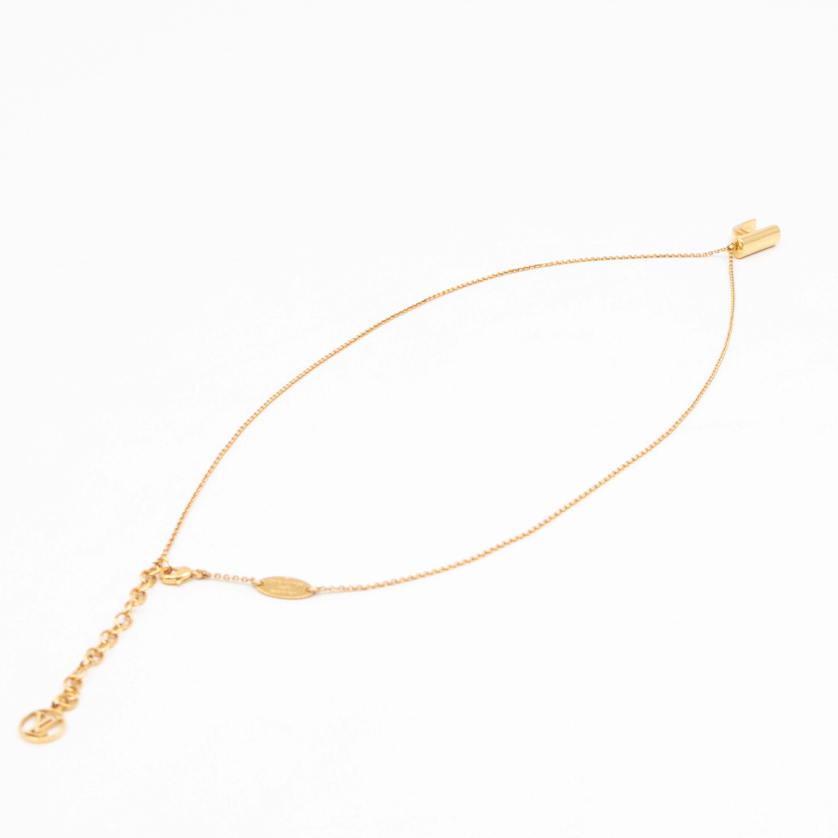 LV & Me Necklace "h" Pendant Gold