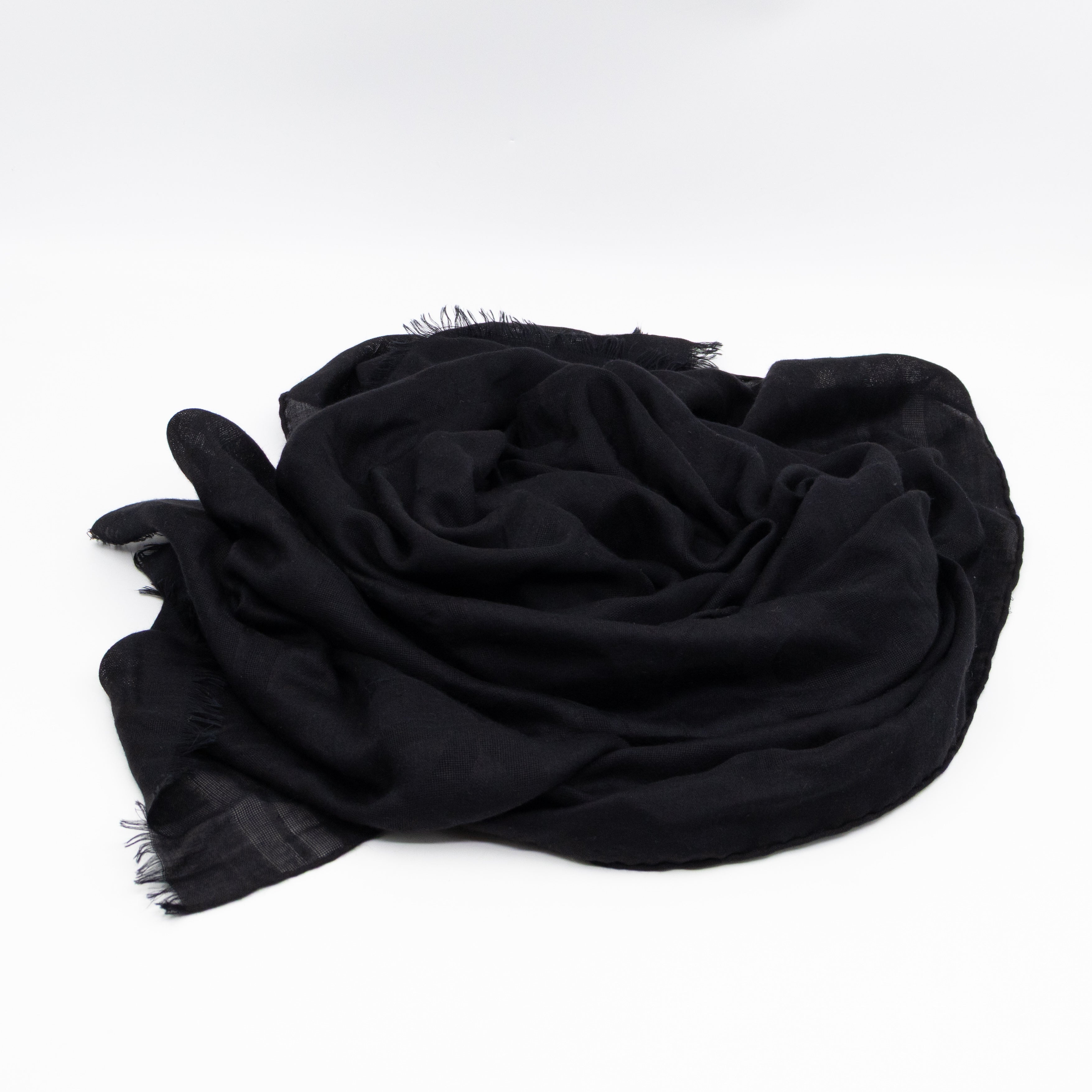 CC Camellia Fringe Cashmere Silk Scarf