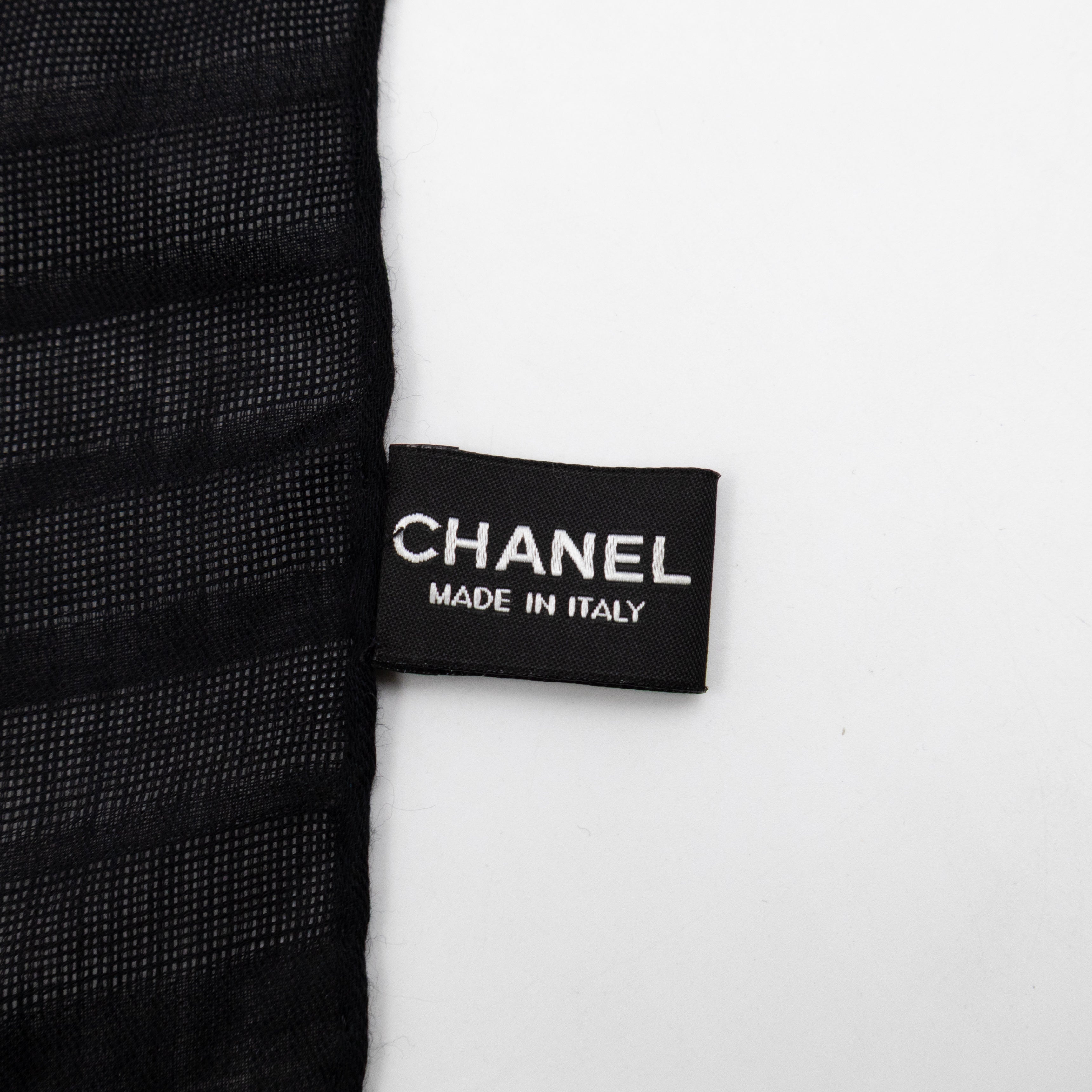 CC Camellia Fringe Cashmere Silk Scarf