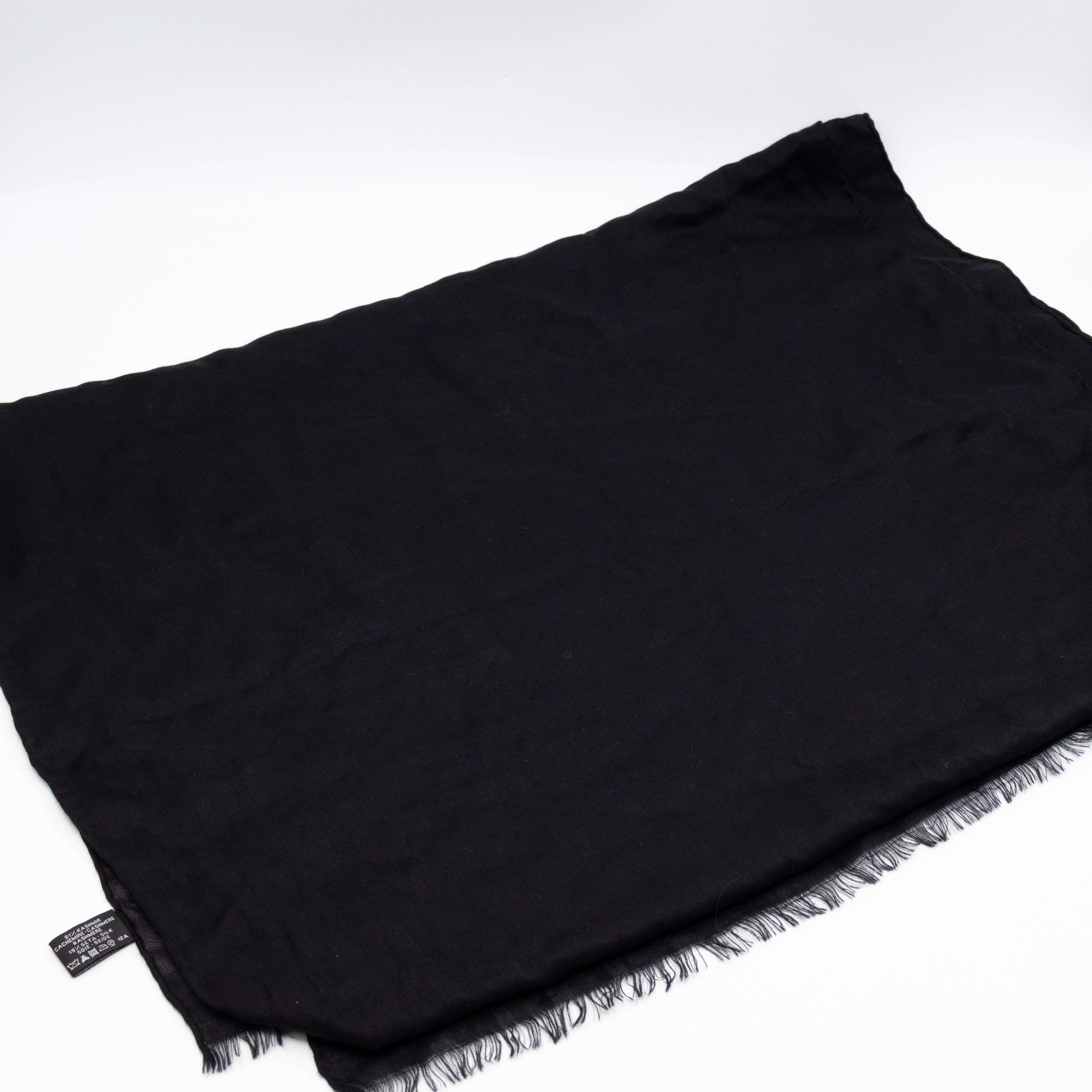 CC Camellia Fringe Cashmere Silk Scarf