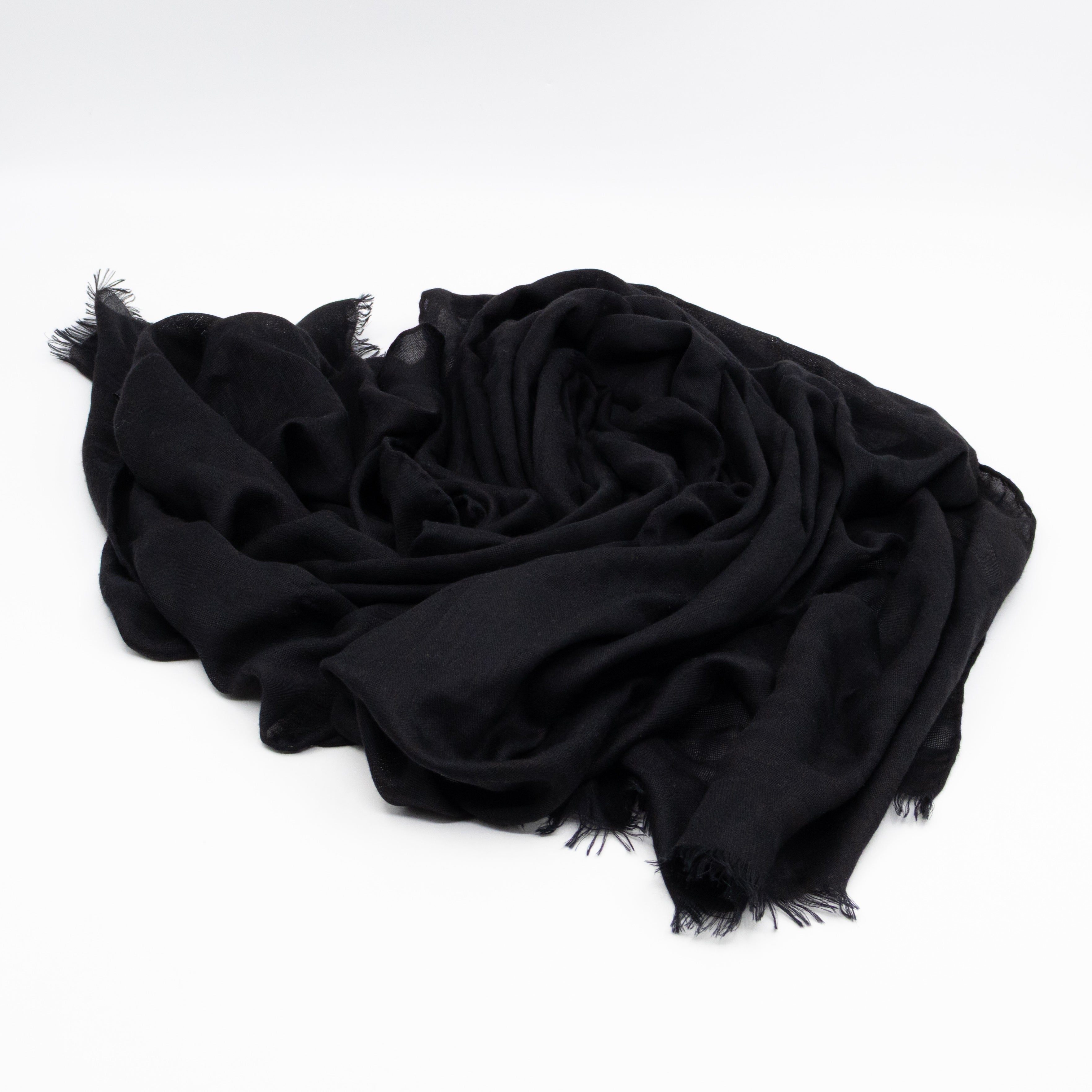 CC Camellia Fringe Cashmere Silk Scarf
