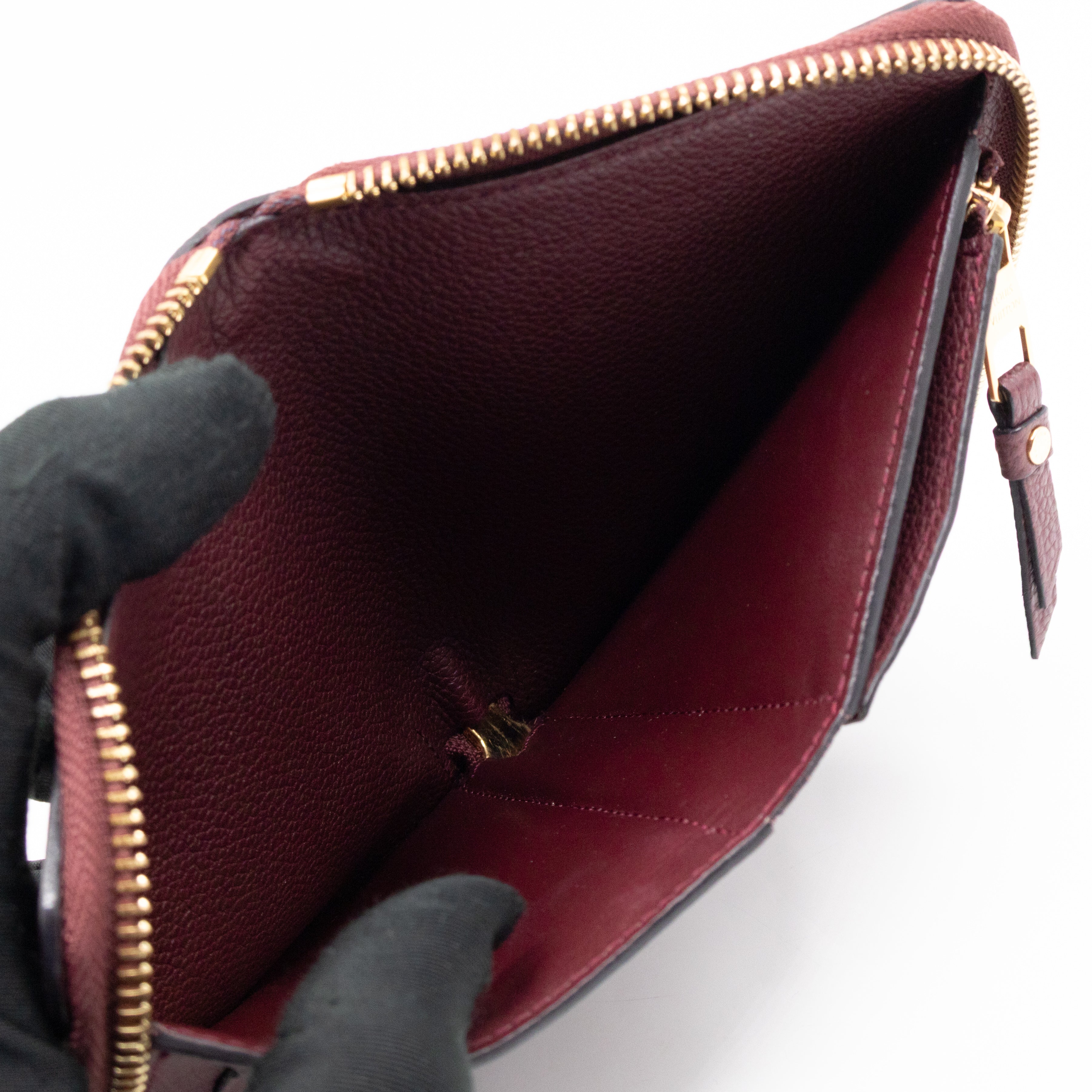 Secret Compact Wallet Burgundy Monogram Empreinte