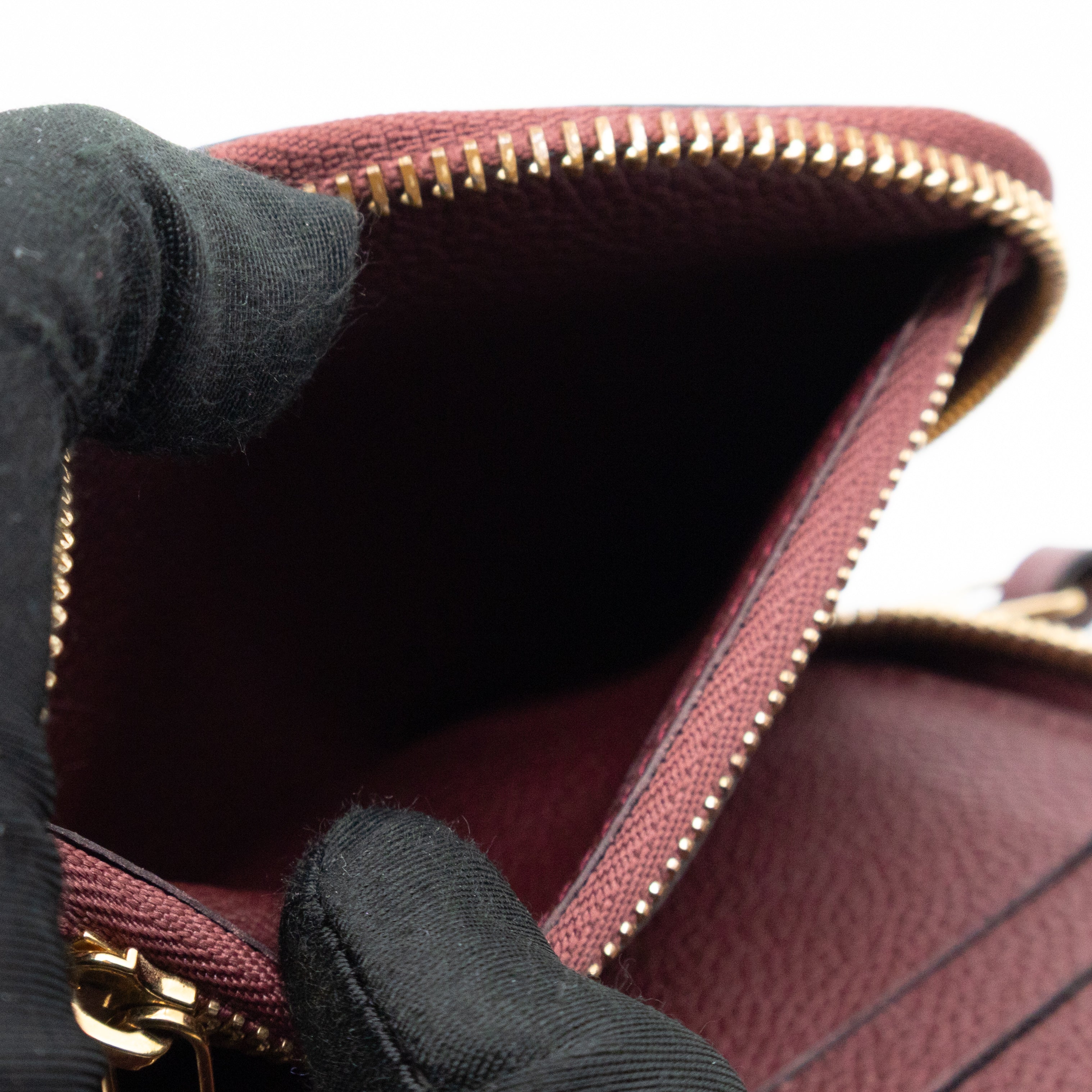 Secret Compact Wallet Burgundy Monogram Empreinte