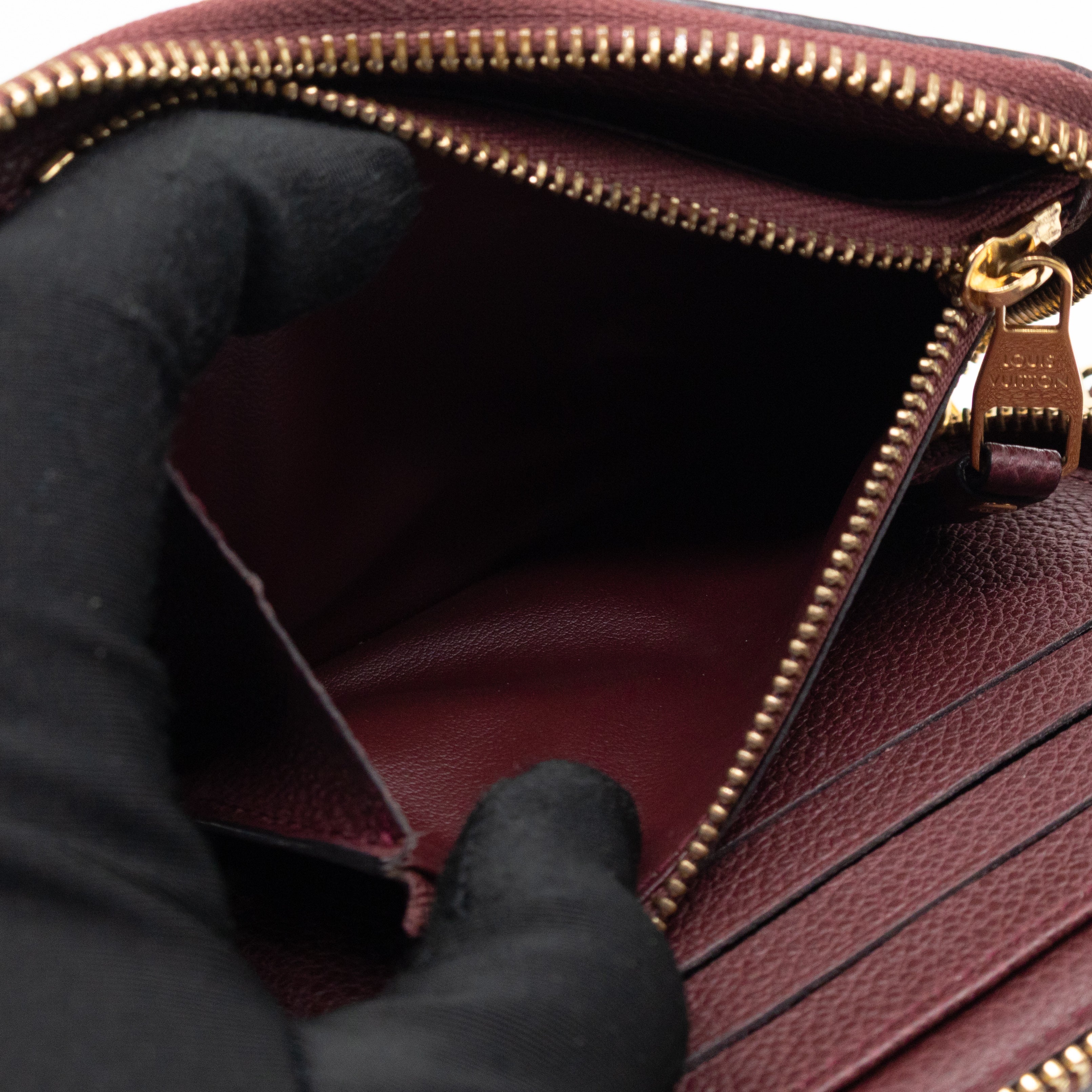 Secret Compact Wallet Burgundy Monogram Empreinte
