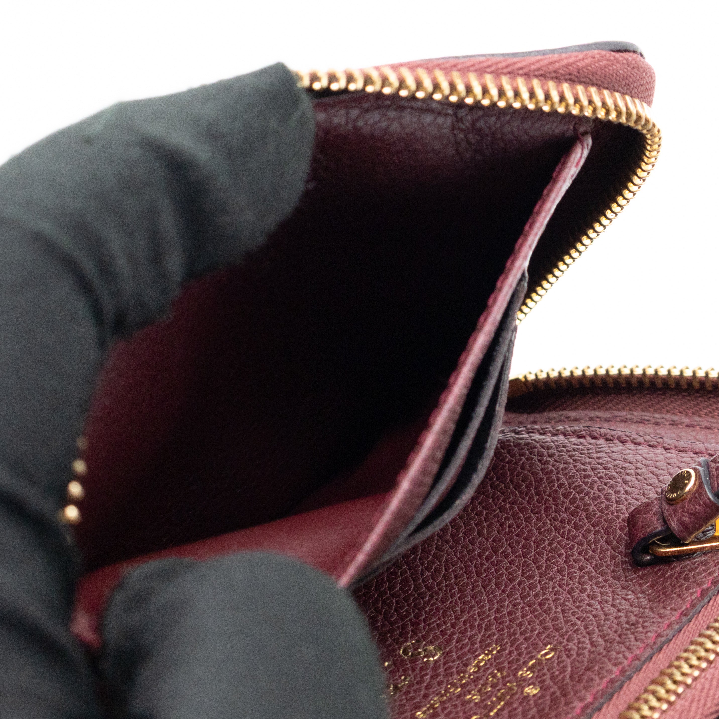 Secret Compact Wallet Burgundy Monogram Empreinte