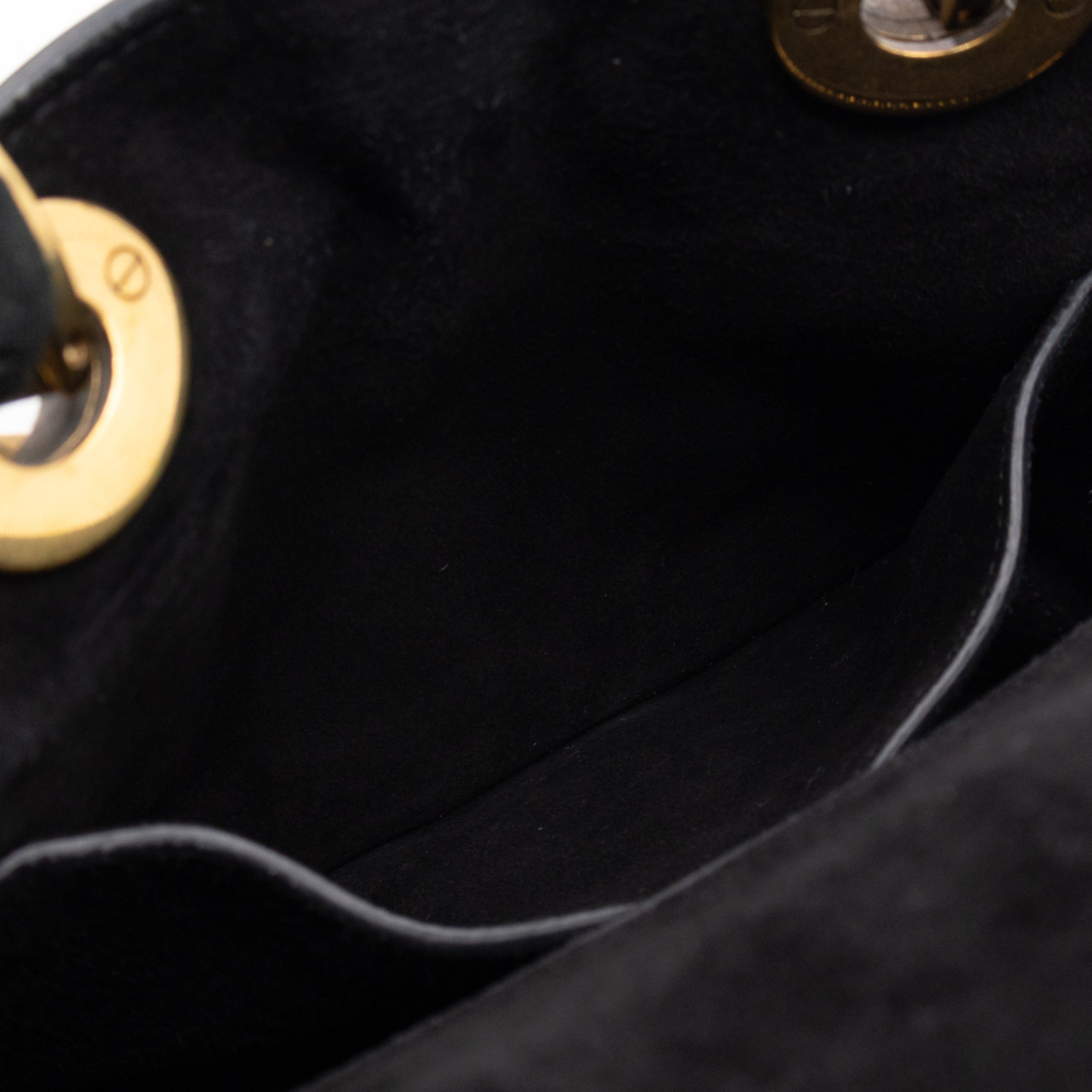 Lady Dior Small My ABCDior Black Cannage Crinkled Patent Leather