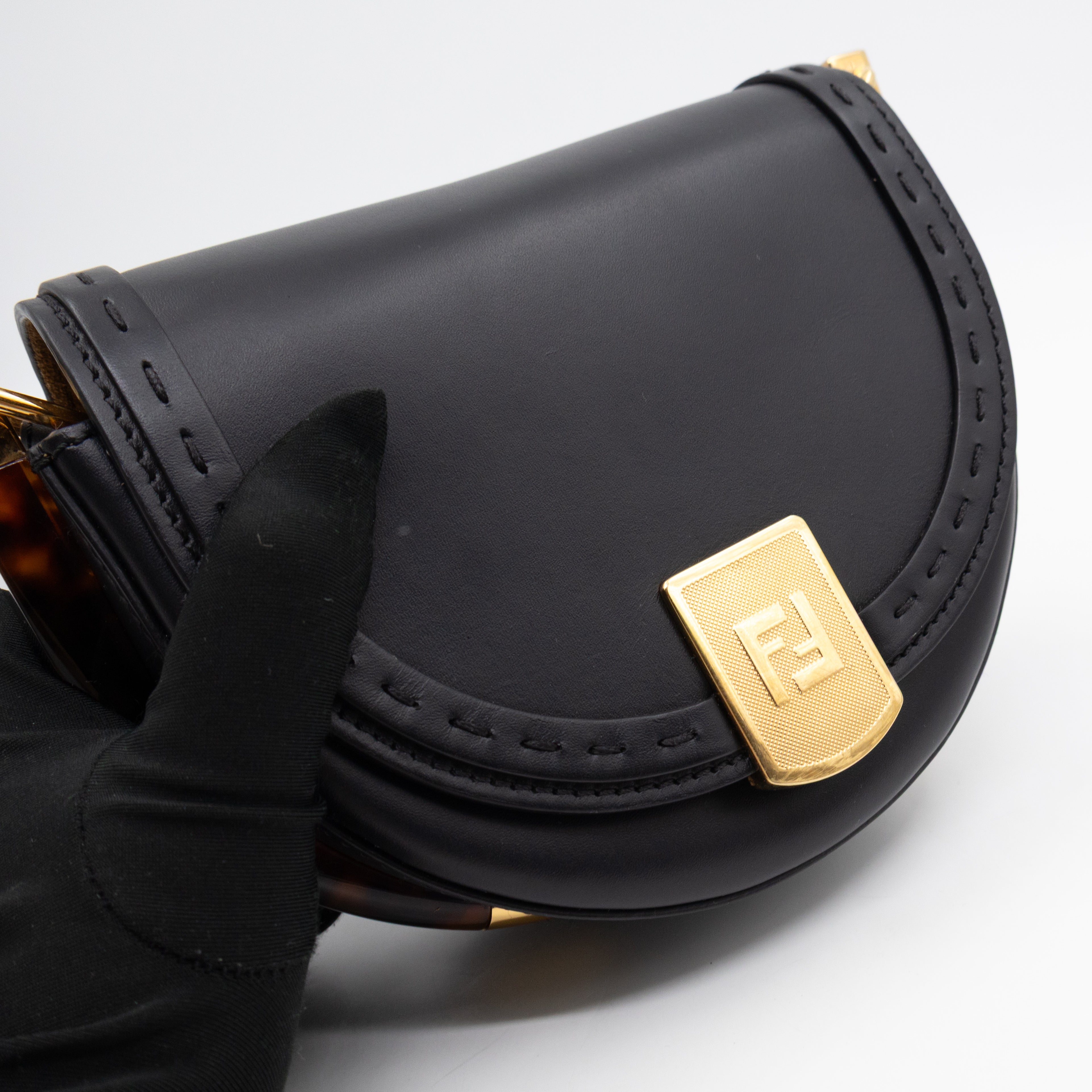 Moonlight Crossbody Bag Black Leather