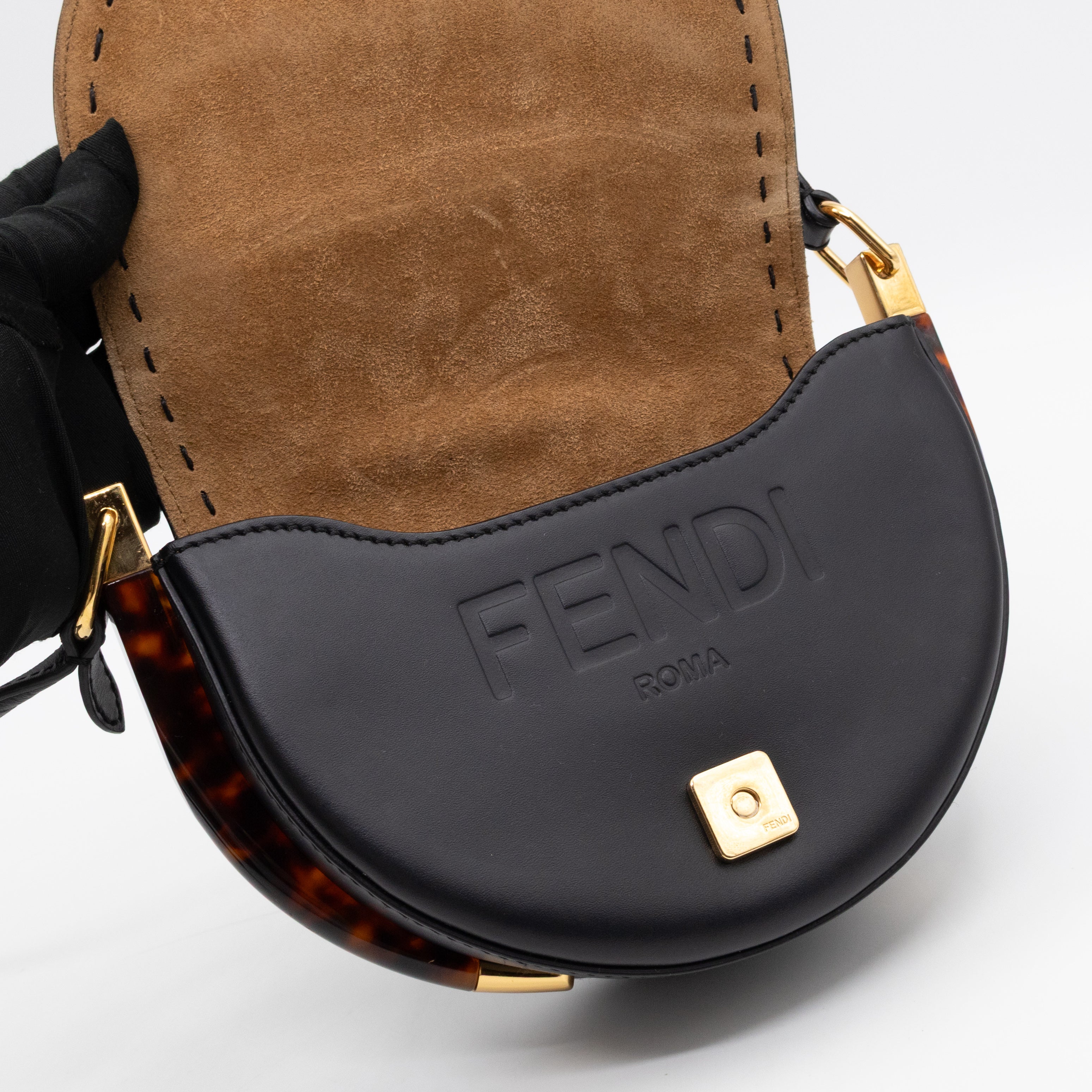 Moonlight Crossbody Bag Black Leather