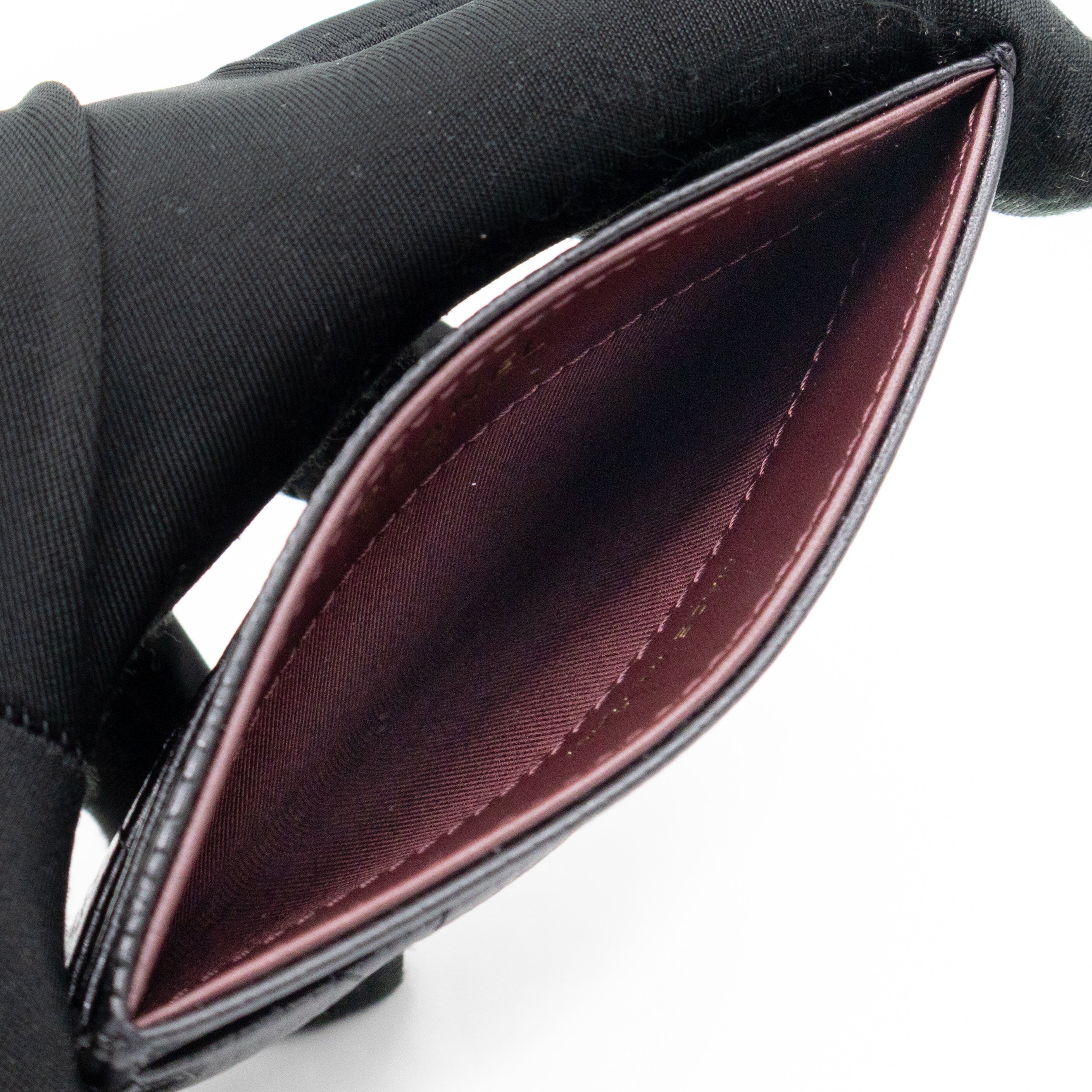 Classic Card Holder Black Caviar Gold