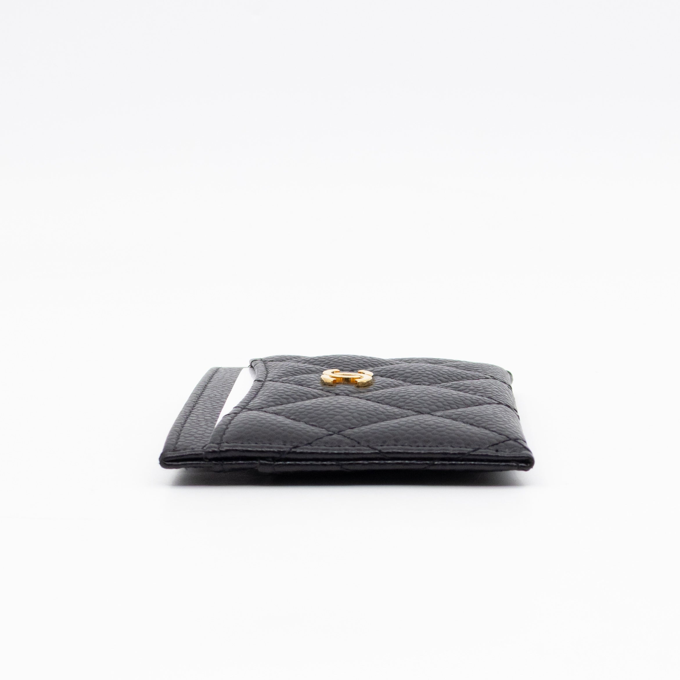Classic Card Holder Black Caviar Gold