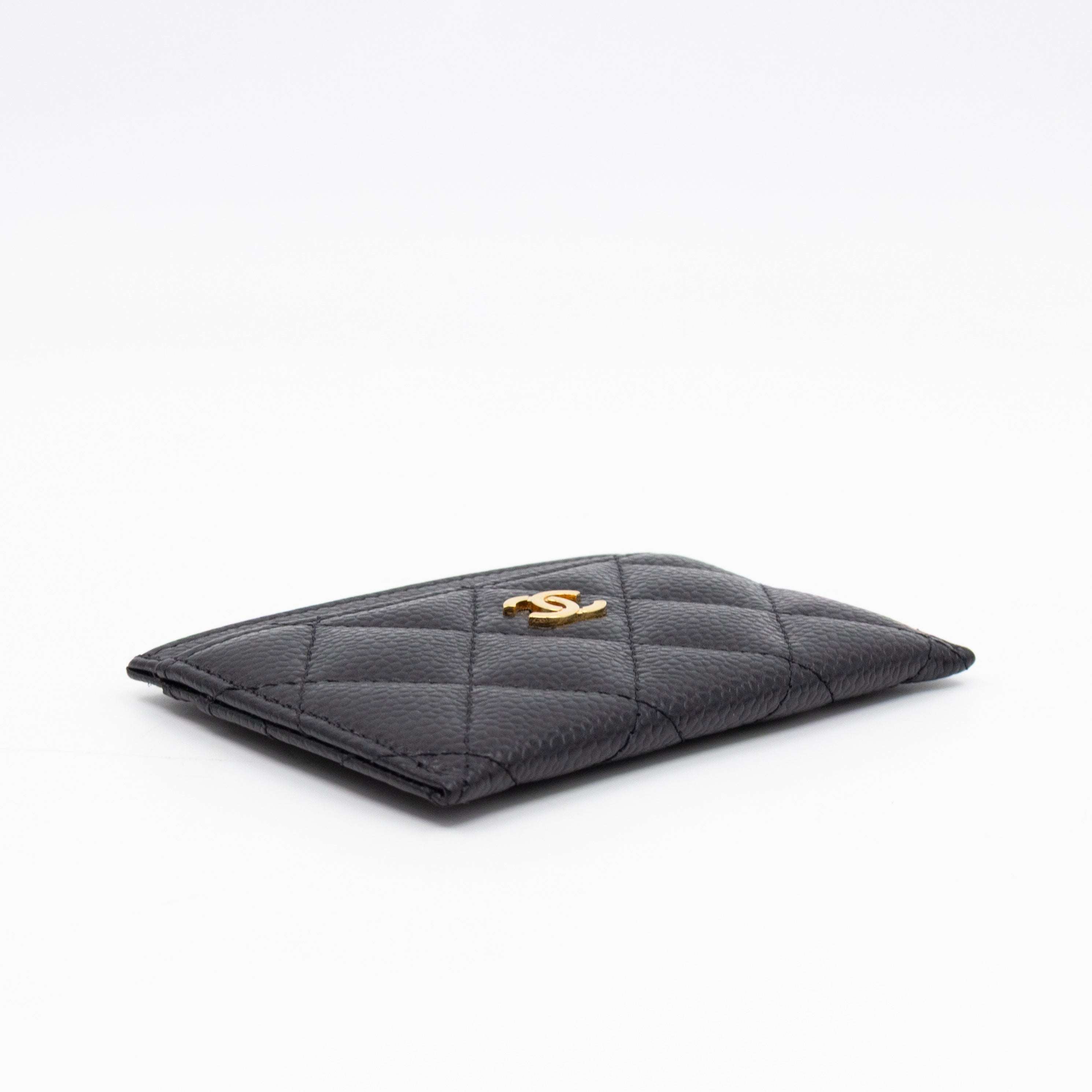 Classic Card Holder Black Caviar Gold
