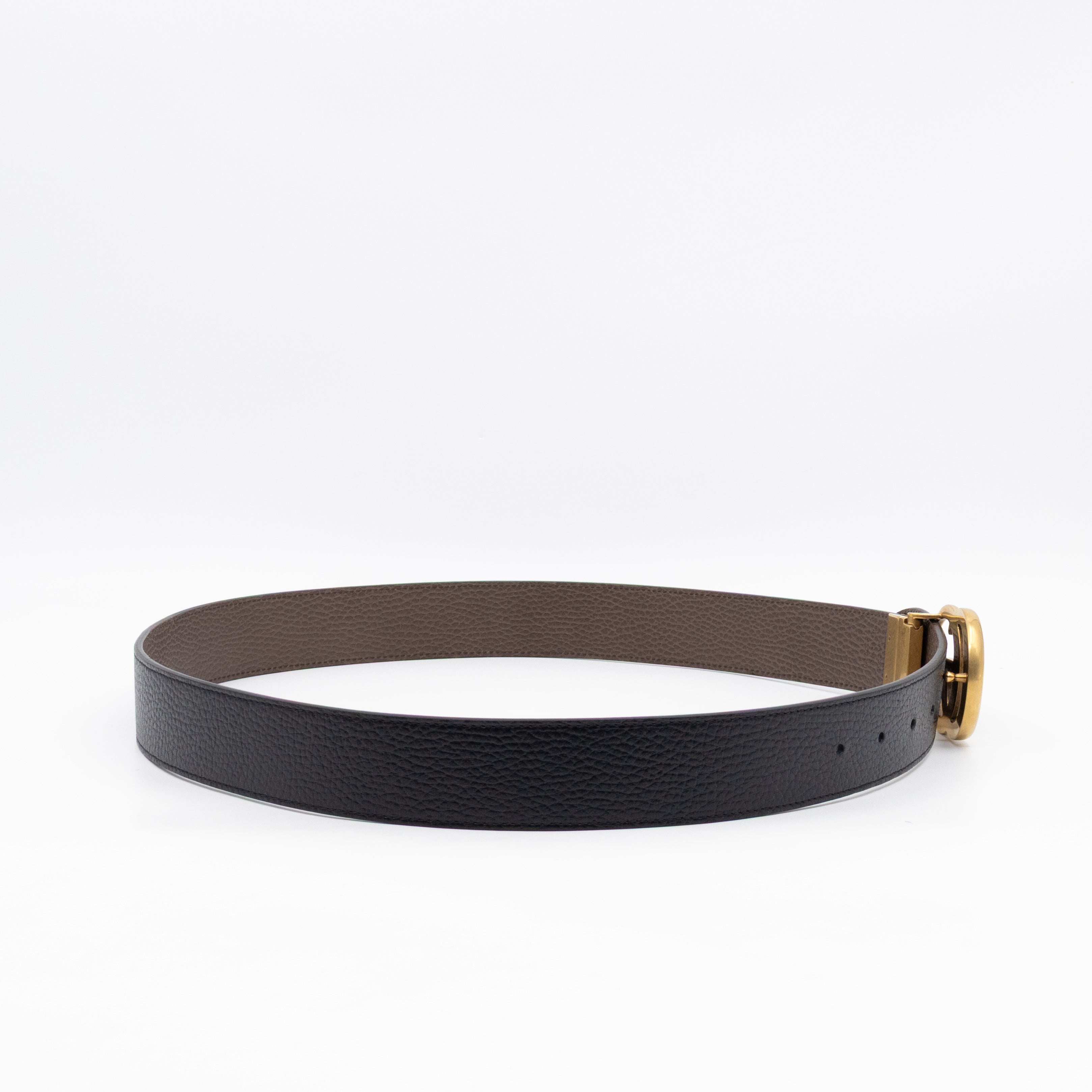 GG Marmont Reversible Black Brown Leather Belt 95/38