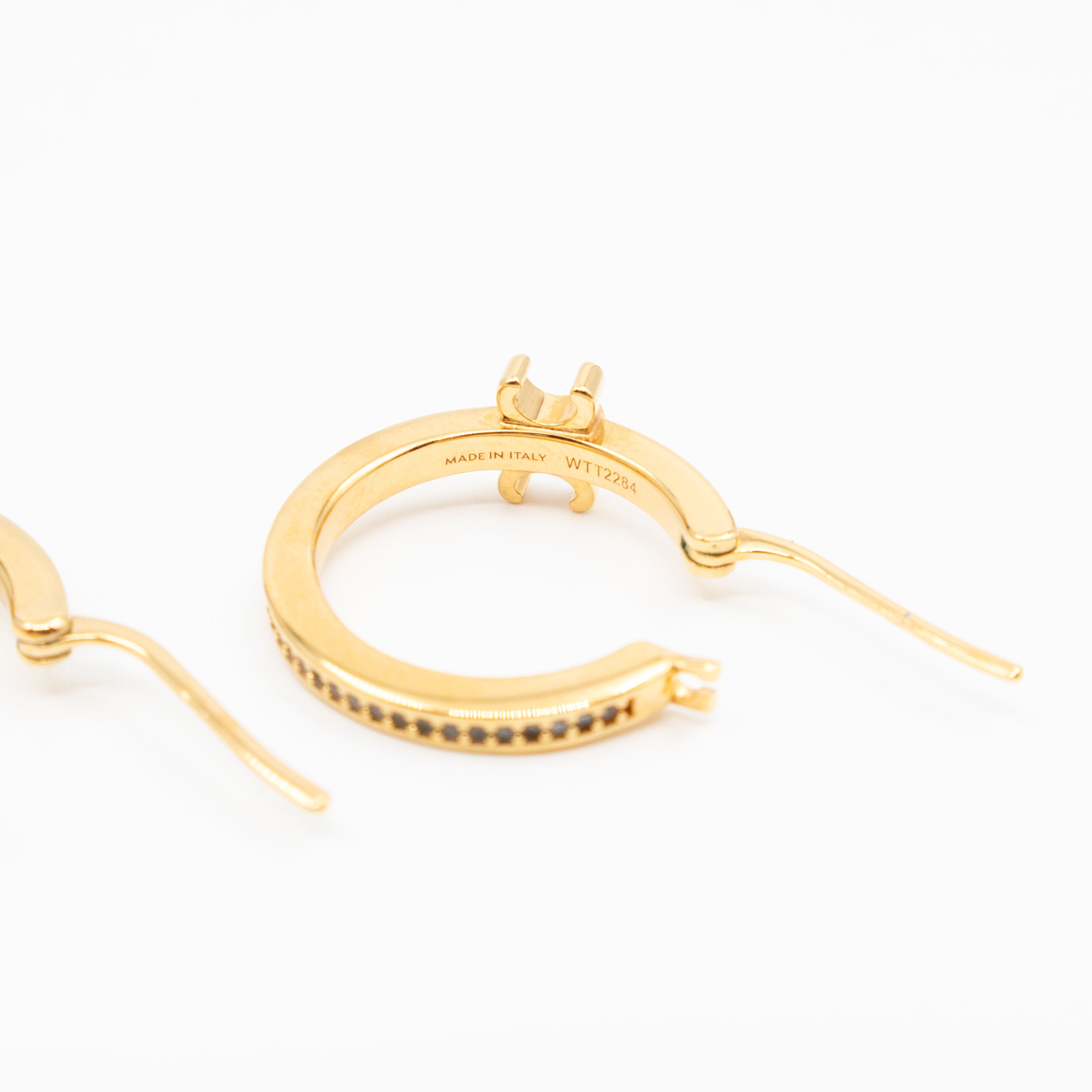 Triomphe Sparkle Hoops Earrings Gold