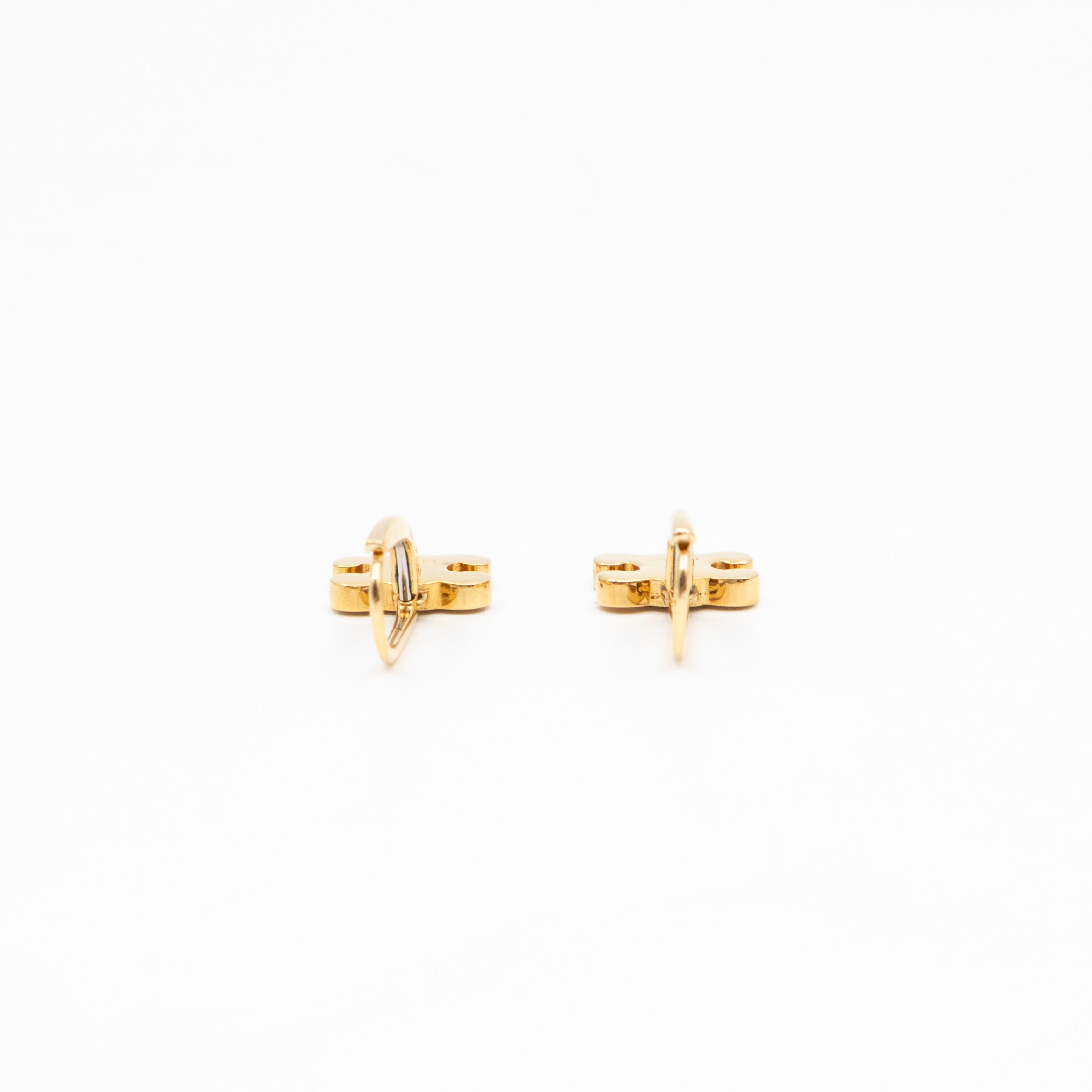 Triomphe Rhinestone Earrings Gold