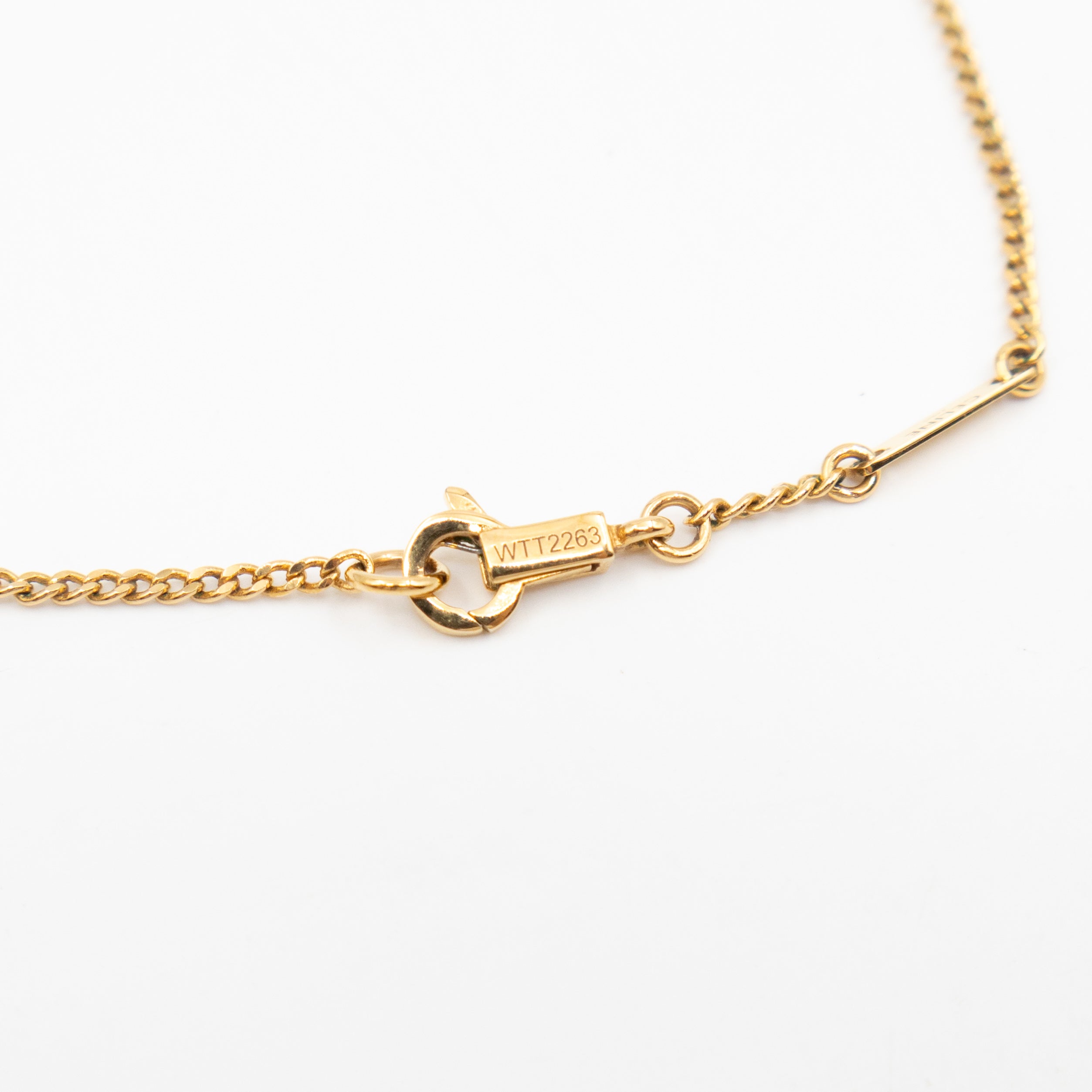 Triomphe Rhinestone Necklace Gold