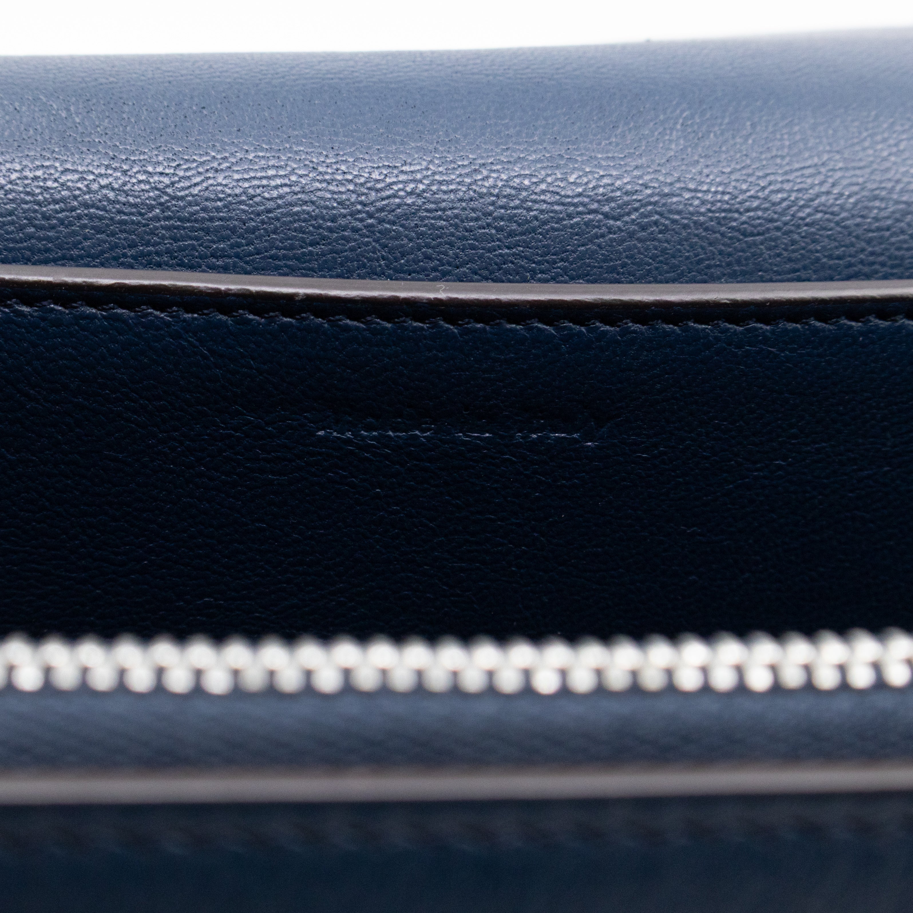 Frame Medium Shoulder Bag Steel Blue & Plum Leather