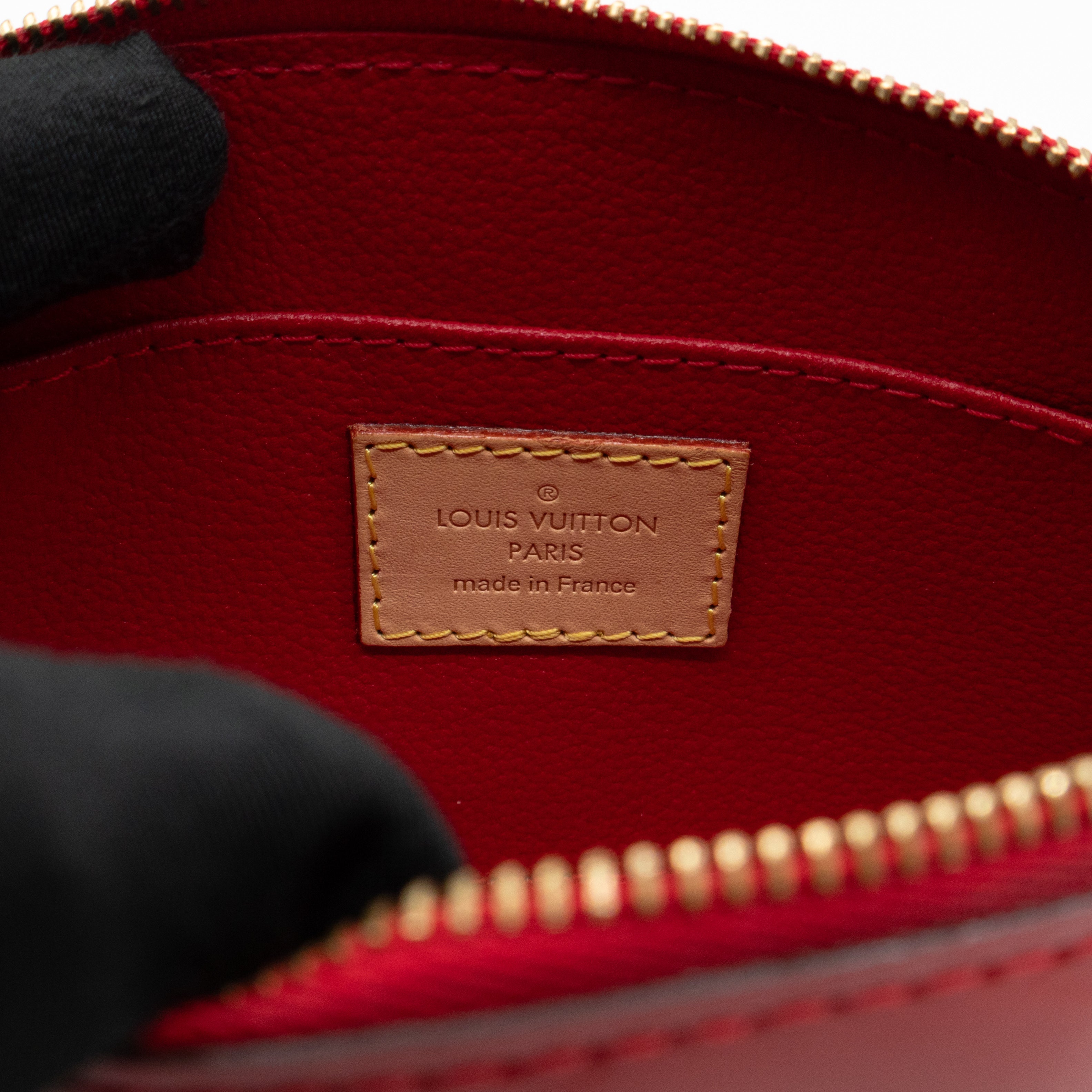 Cosmetic Pouch PM Red Vernis Leather