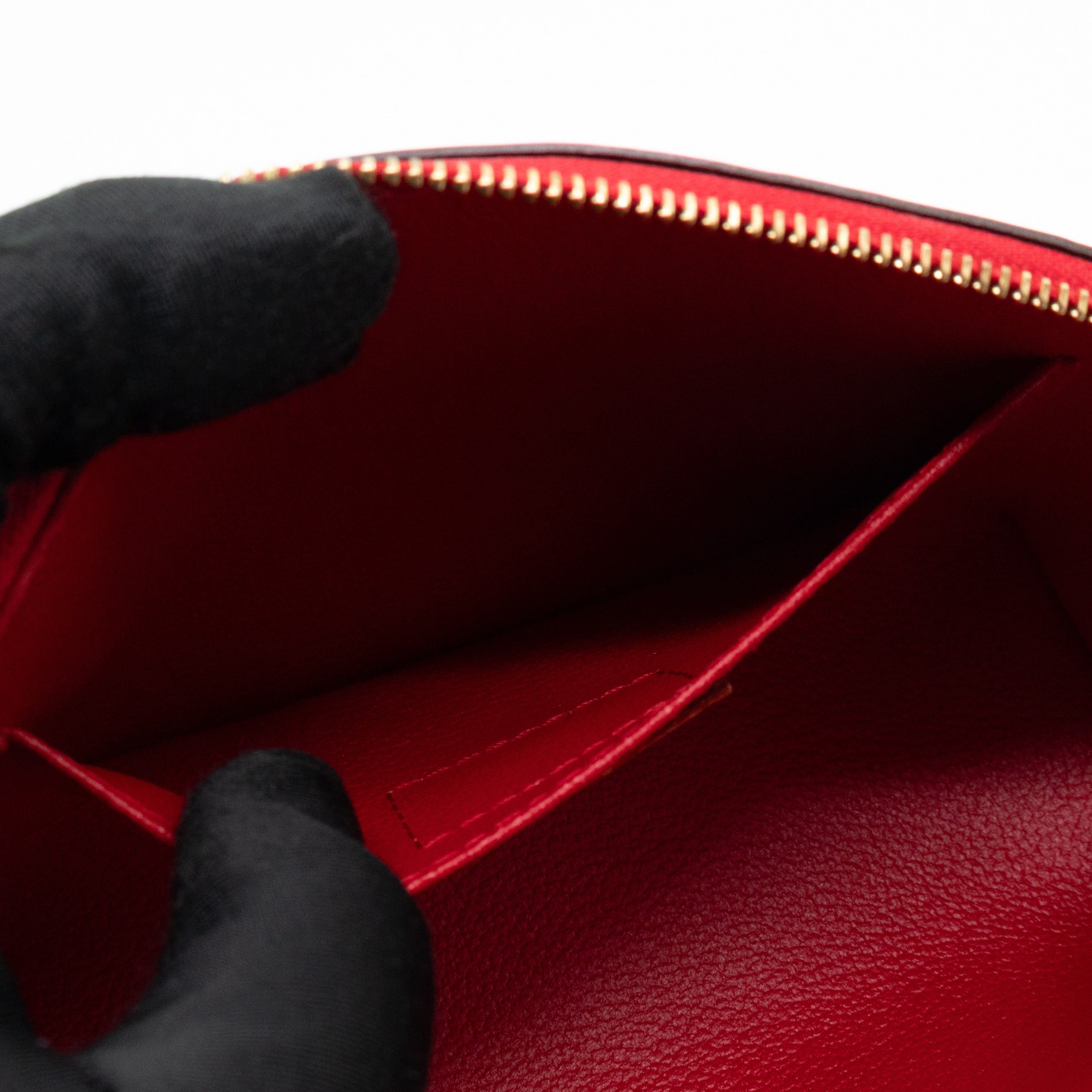Cosmetic Pouch PM Red Vernis Leather
