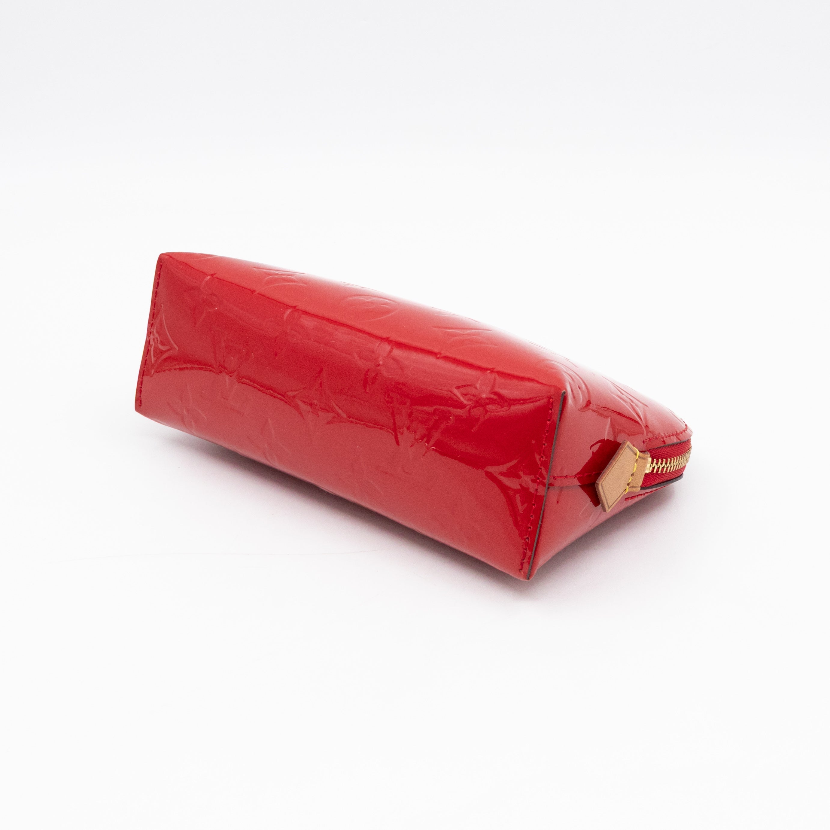 Cosmetic Pouch PM Red Vernis Leather