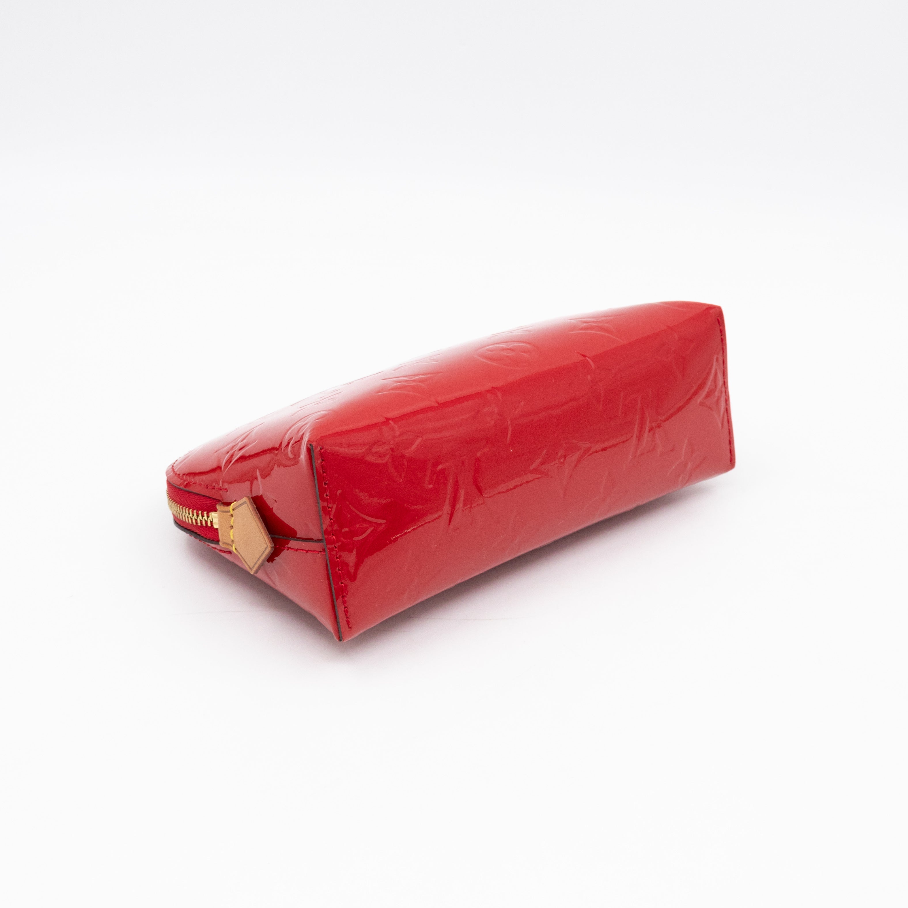Cosmetic Pouch PM Red Vernis Leather