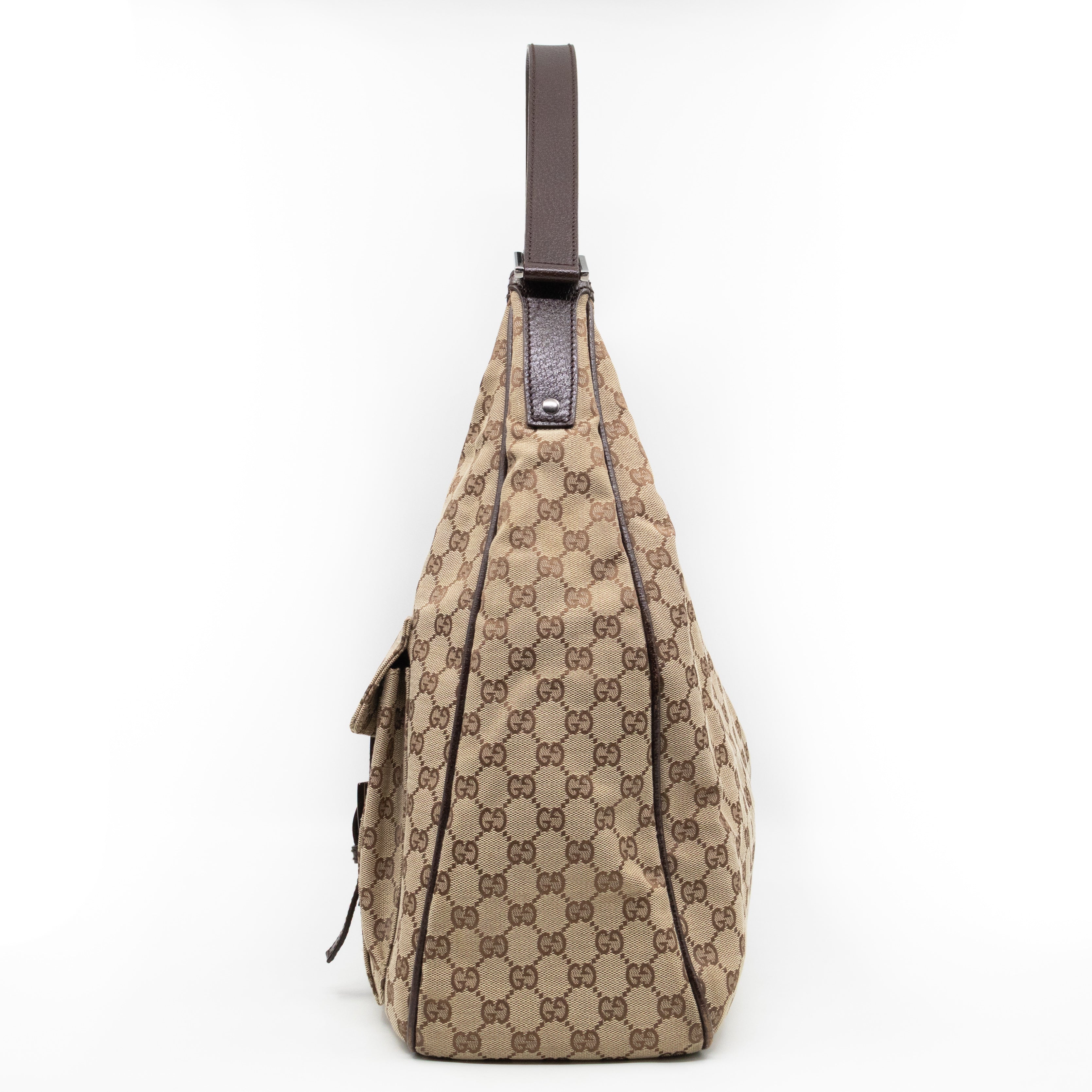 Double Pocket Hobo Bag GG Supreme Canvas