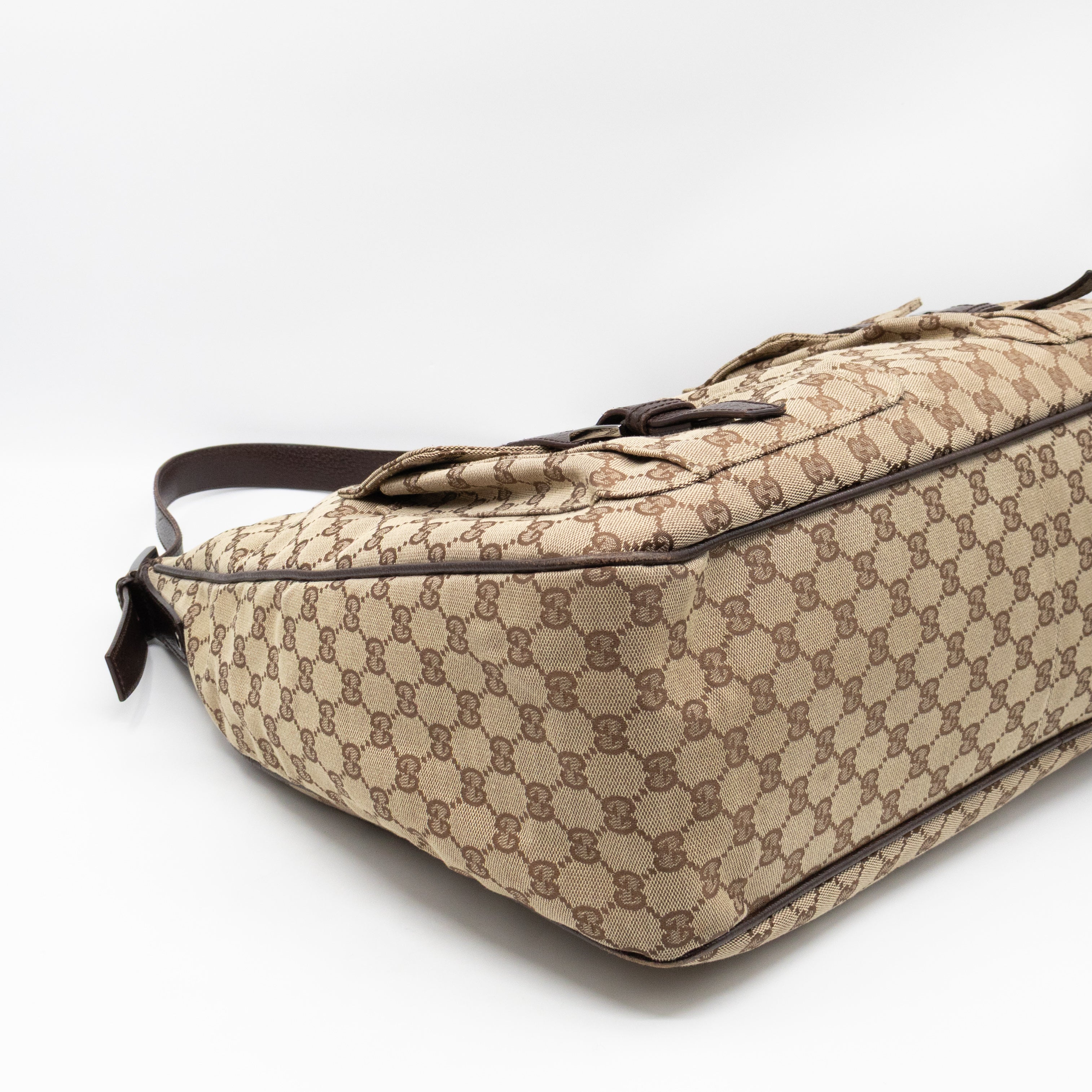 Double Pocket Hobo Bag GG Supreme Canvas