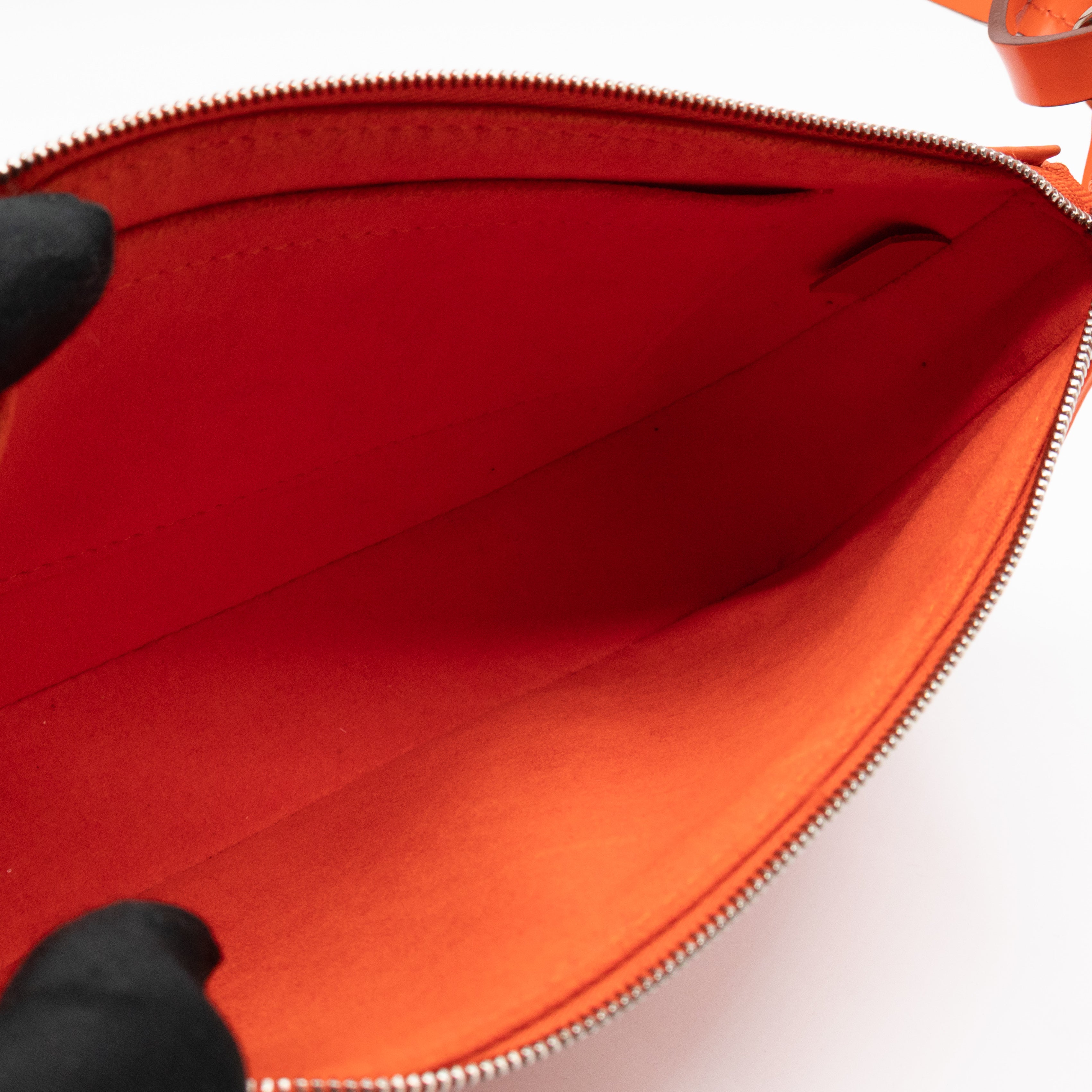 Pochette Accessoires Orange Epi Leather