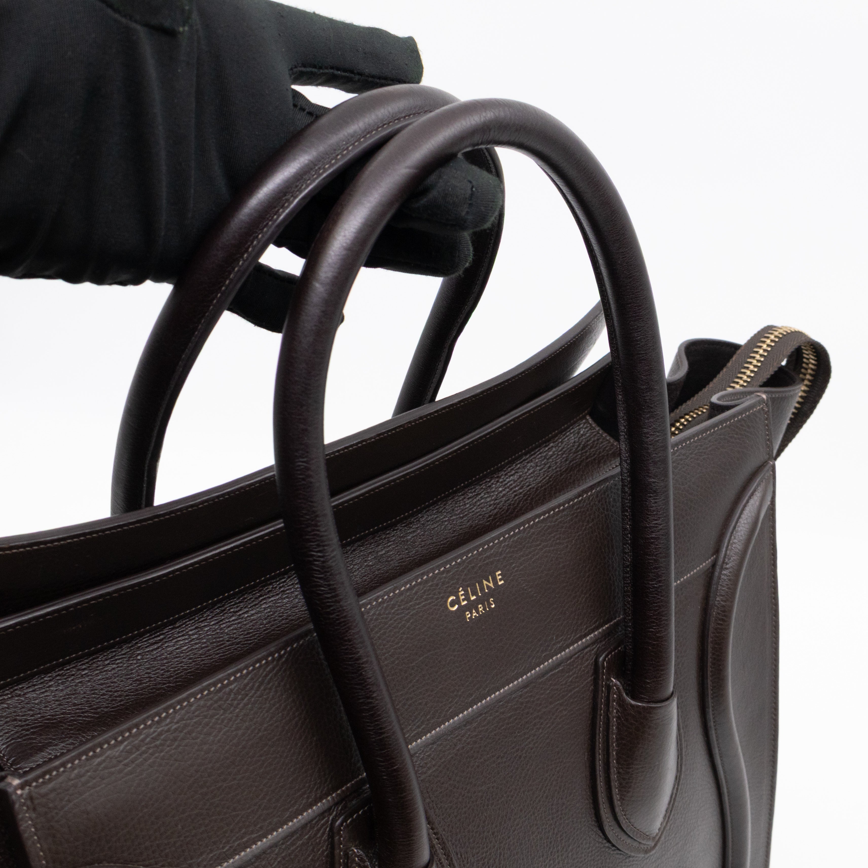 Mini Luggage Dark Brown Leather