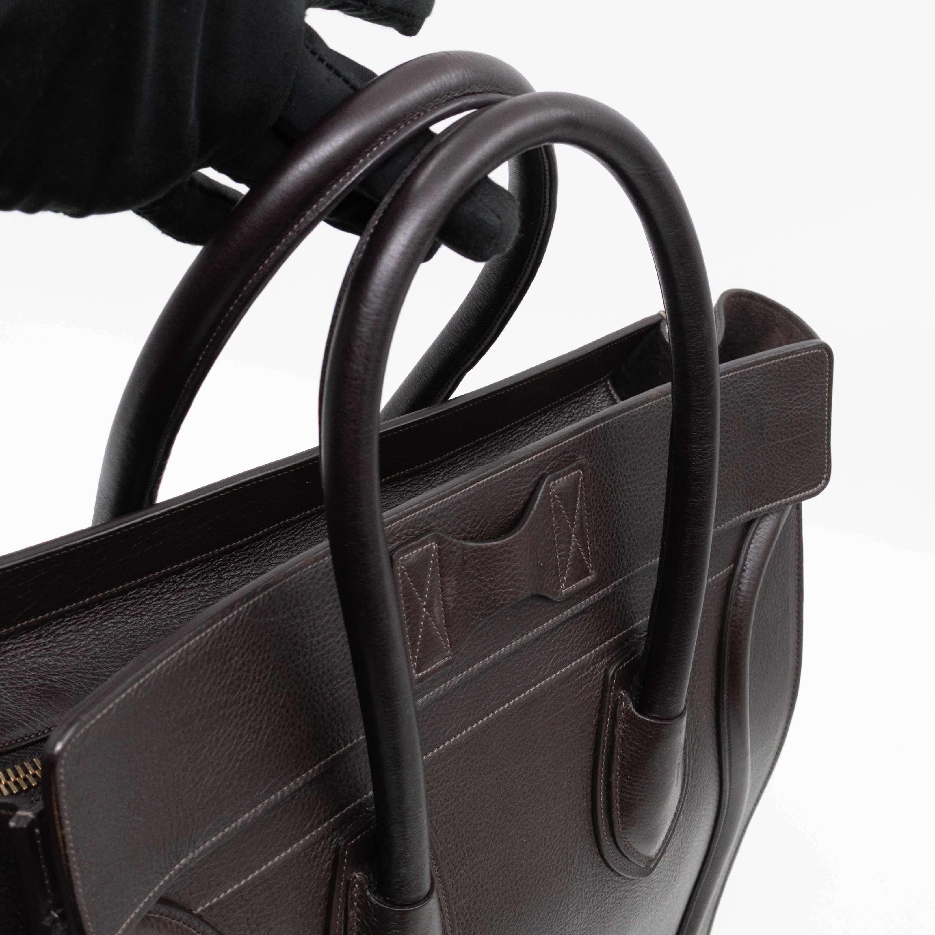 Mini Luggage Dark Brown Leather