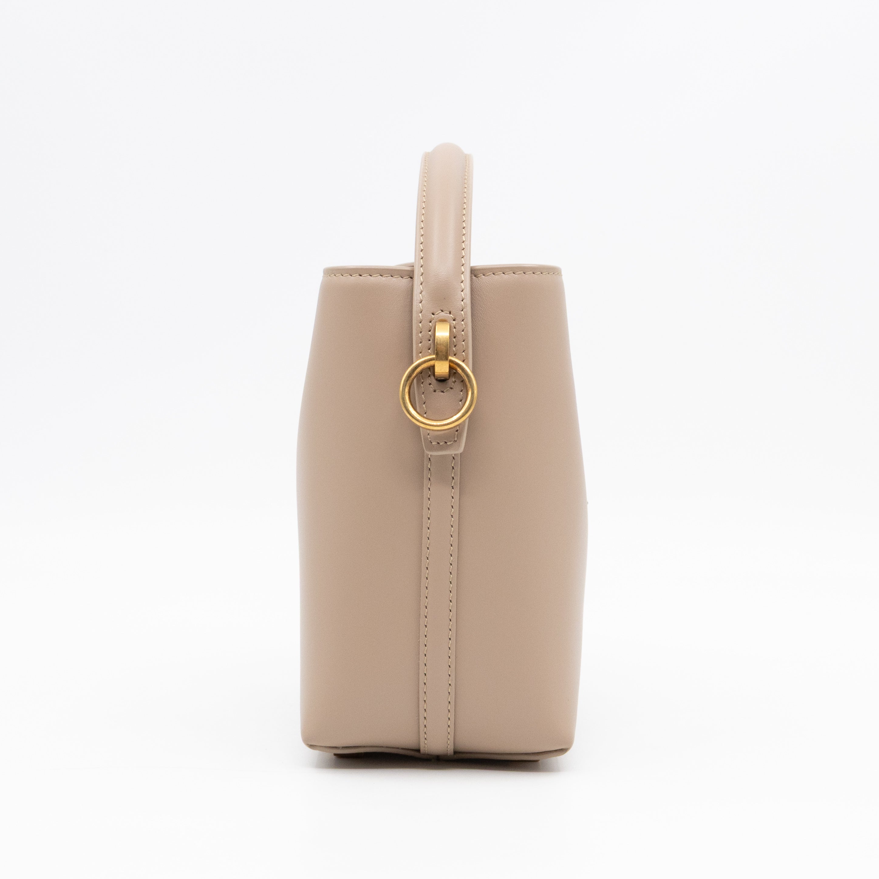 Le 37 Mini Dark Beige Shiny Leather