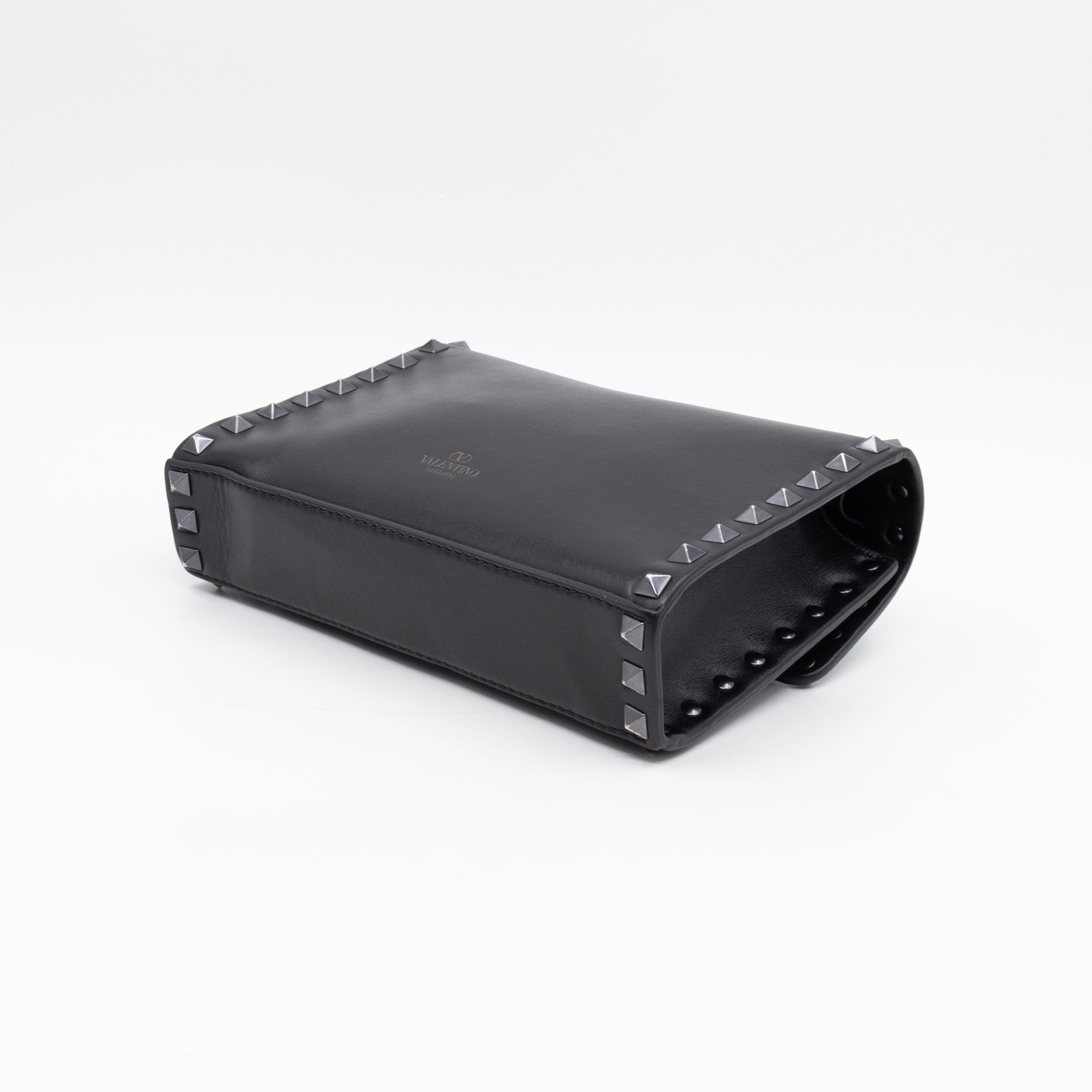 Rockstud Flap Small Crossbody Bag Black Leather