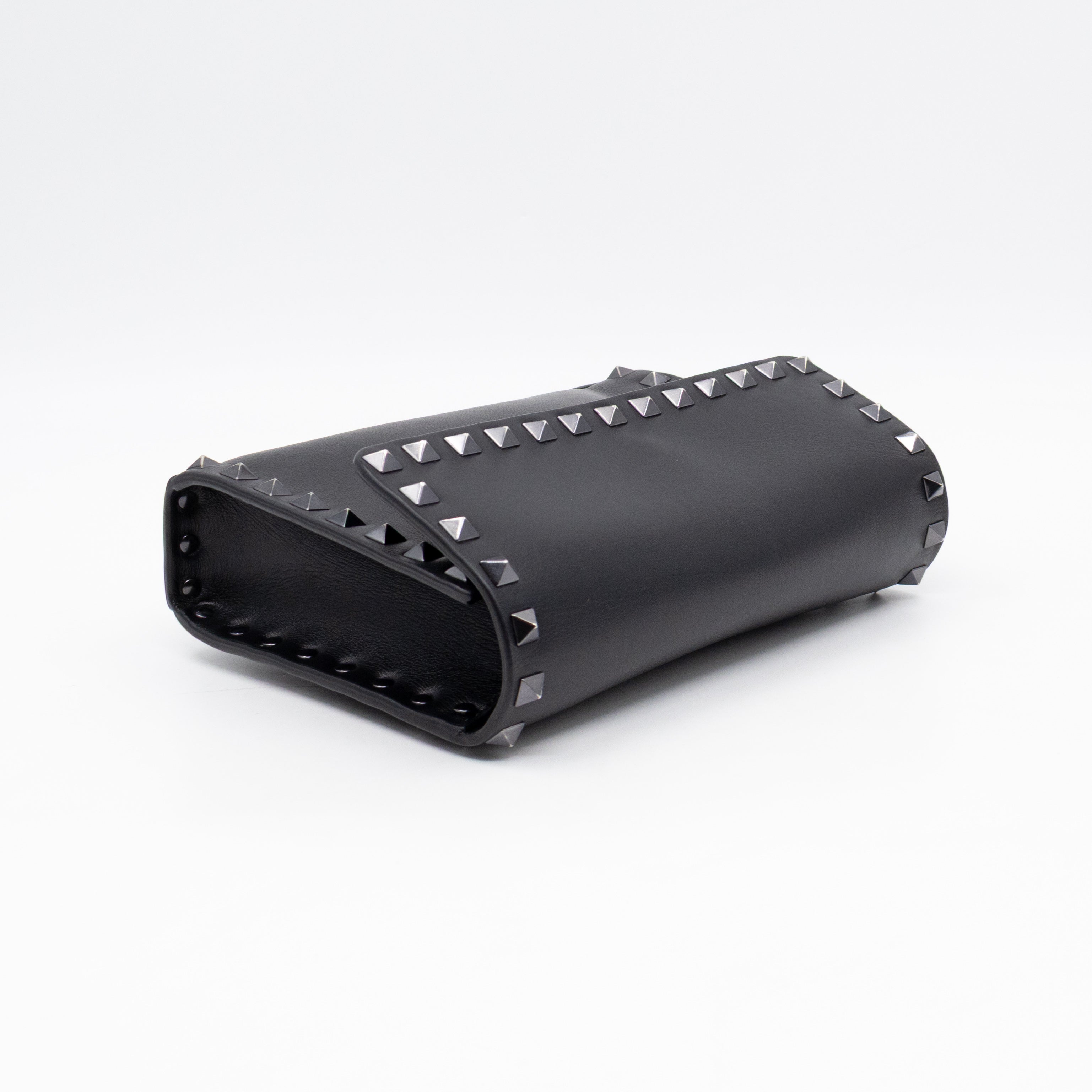 Rockstud Flap Small Crossbody Bag Black Leather