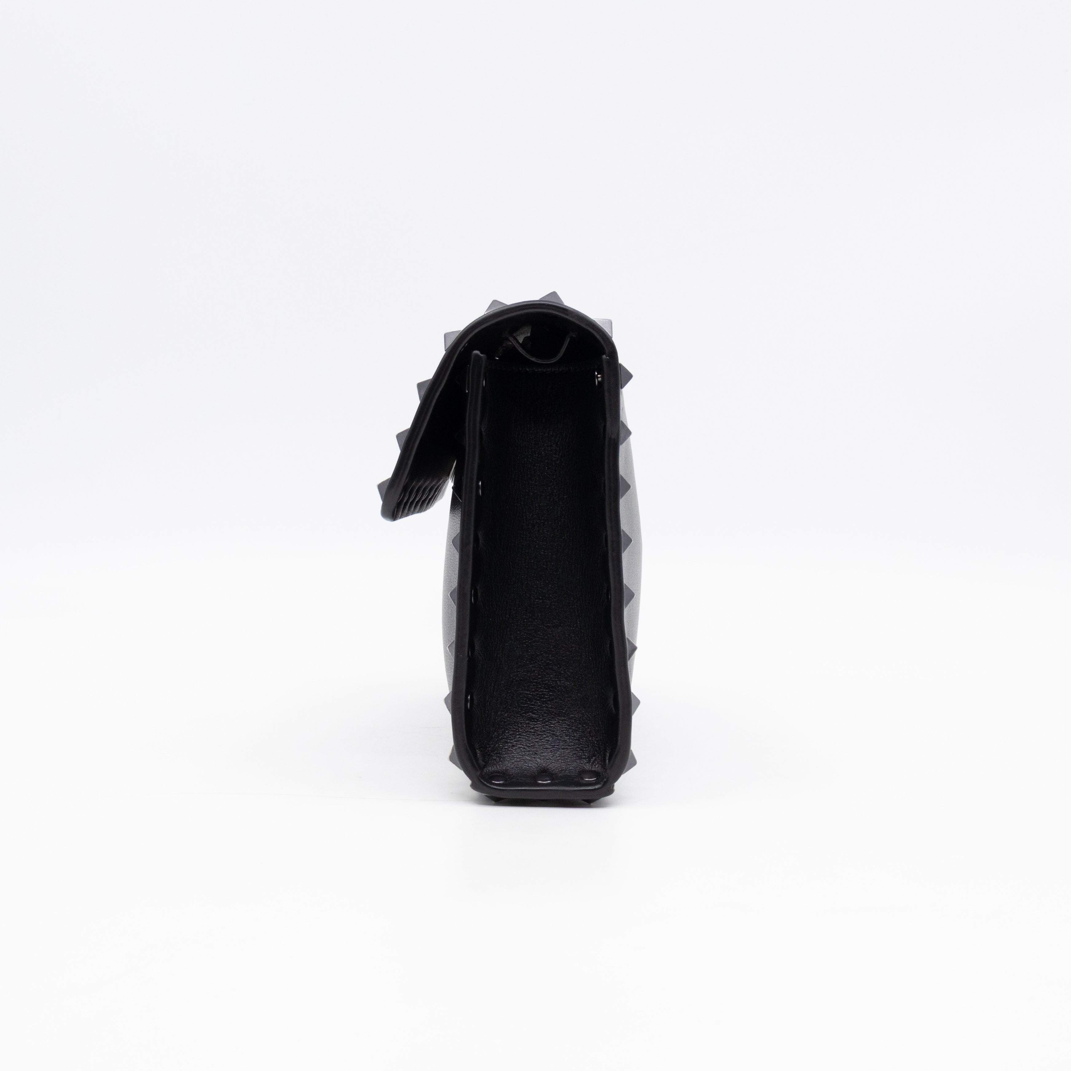Rockstud Flap Small Crossbody Bag Black Leather