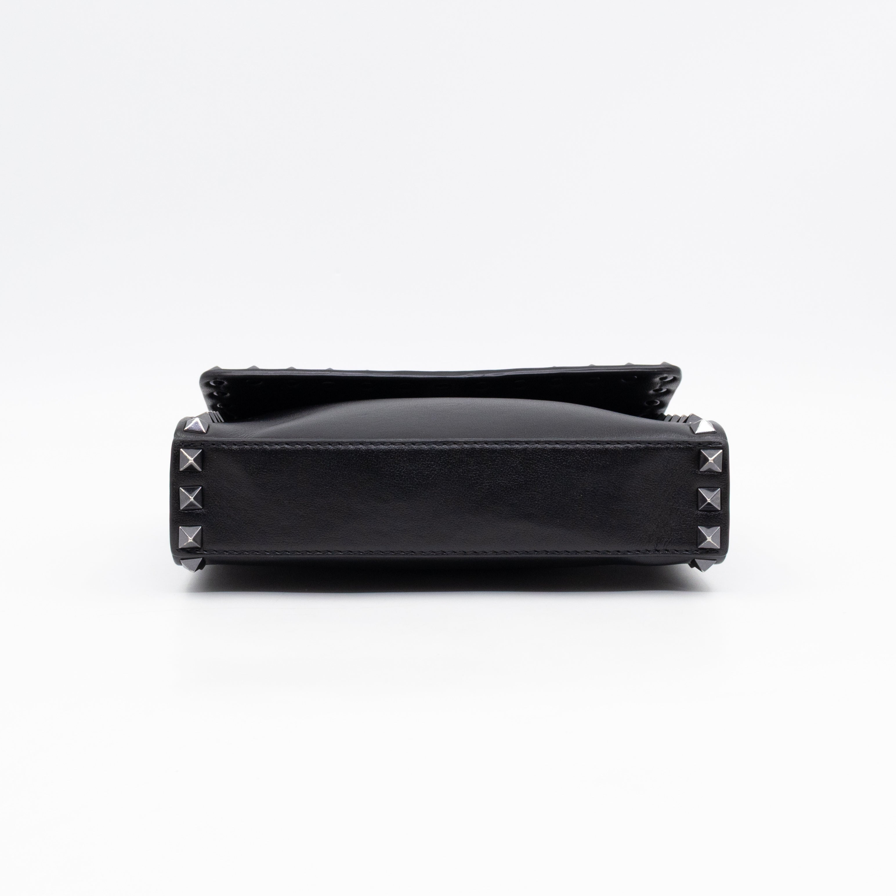 Rockstud Flap Small Crossbody Bag Black Leather
