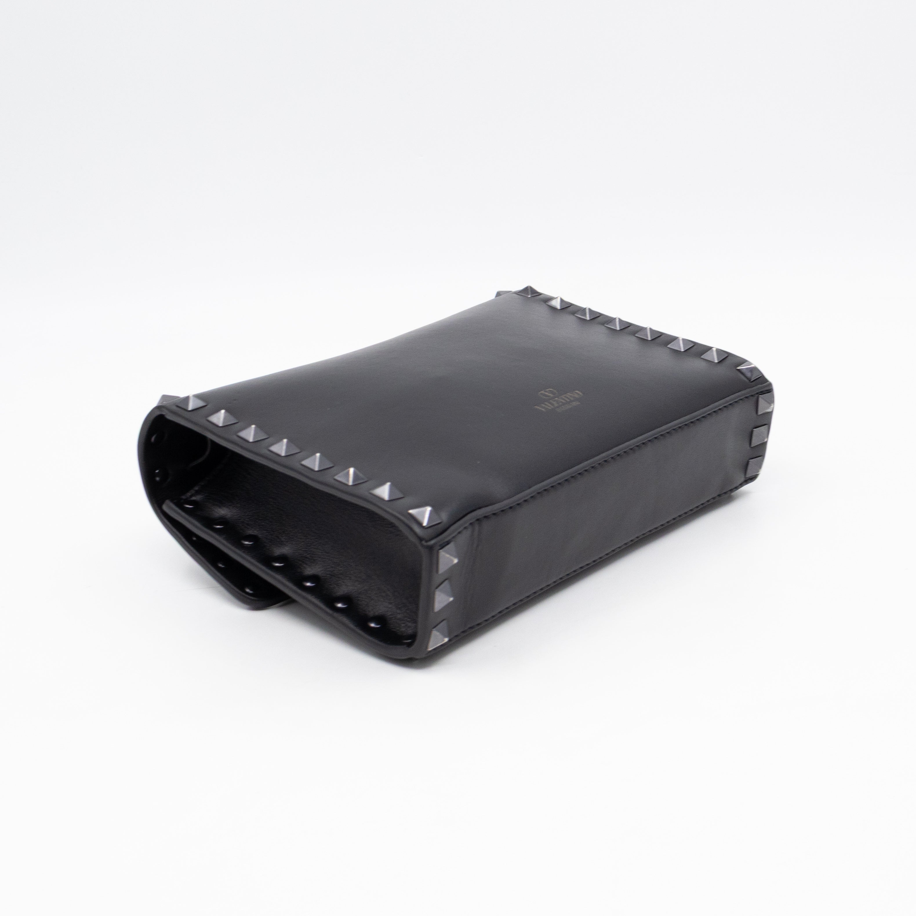 Rockstud Flap Small Crossbody Bag Black Leather