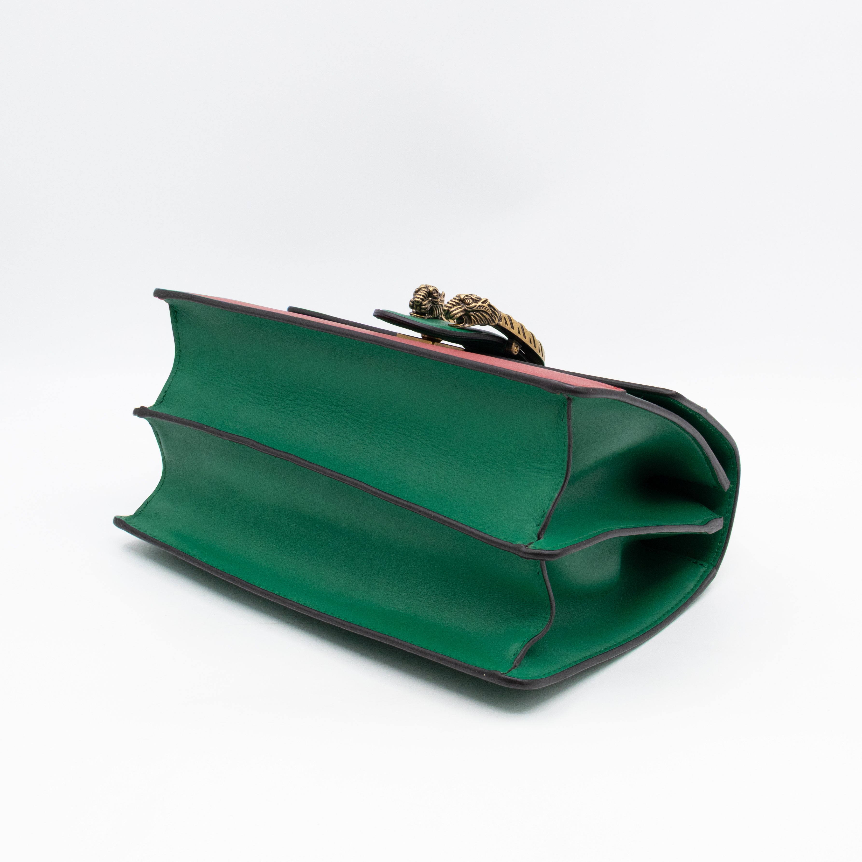 Dionysus Bamboo Top Handle Green Leather