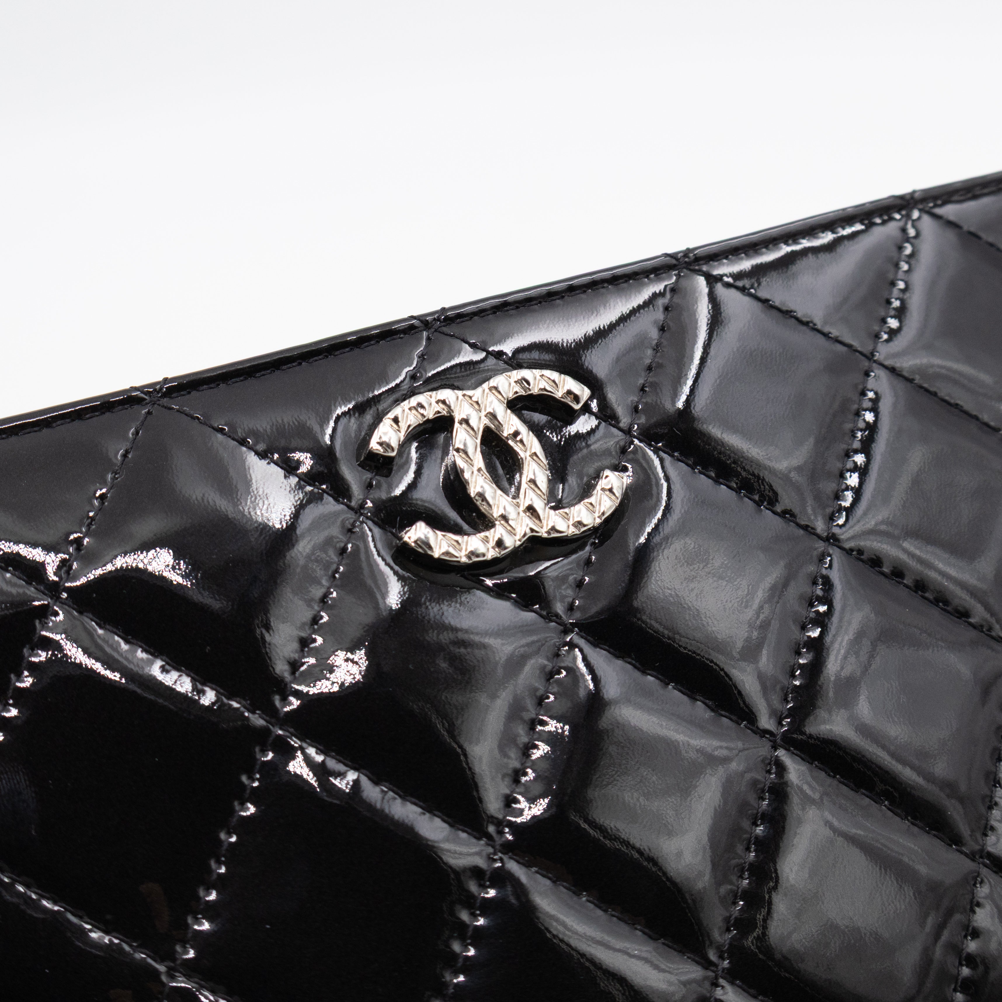 Brilliant CC Long Wallet Black Patent Leather