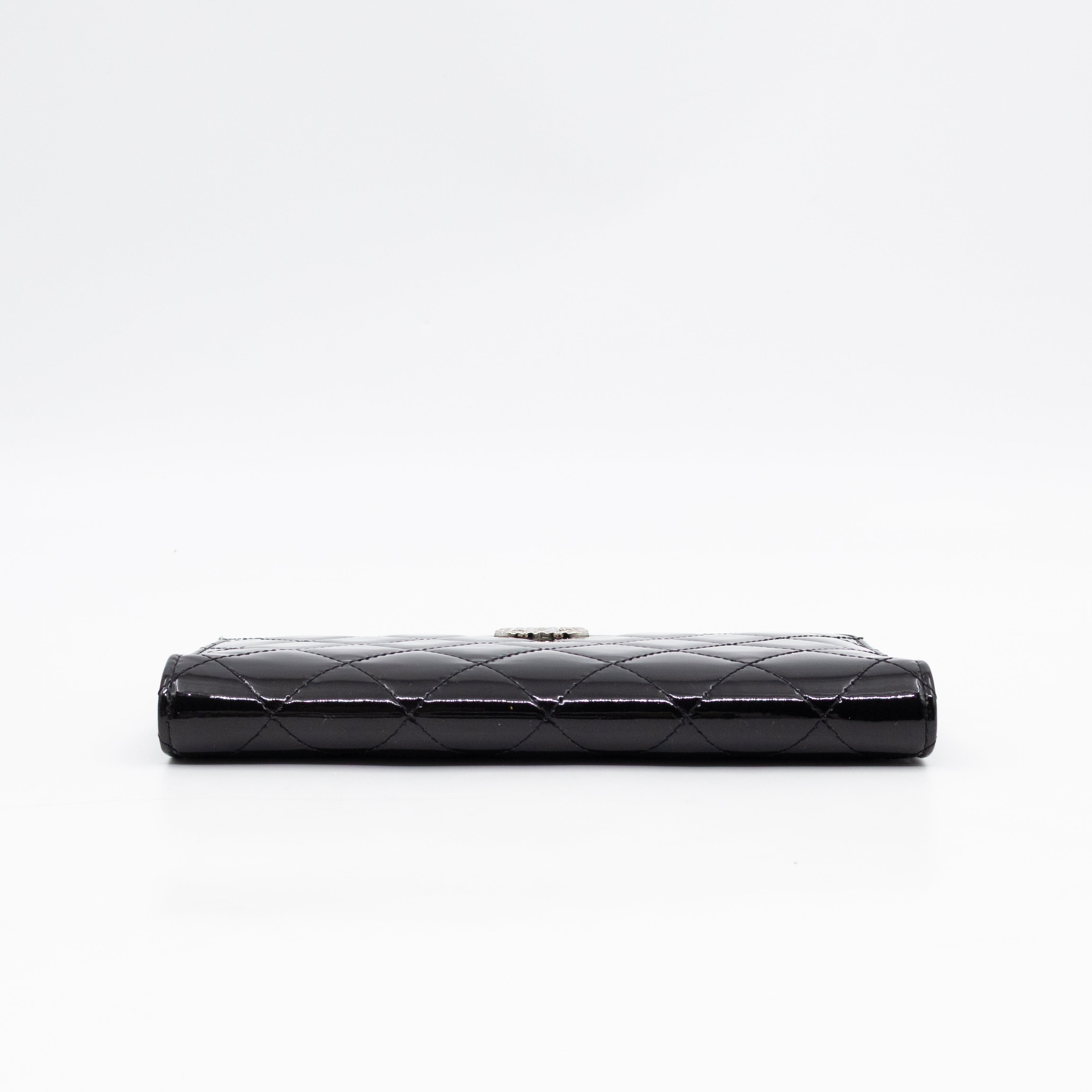 Brilliant CC Long Wallet Black Patent Leather