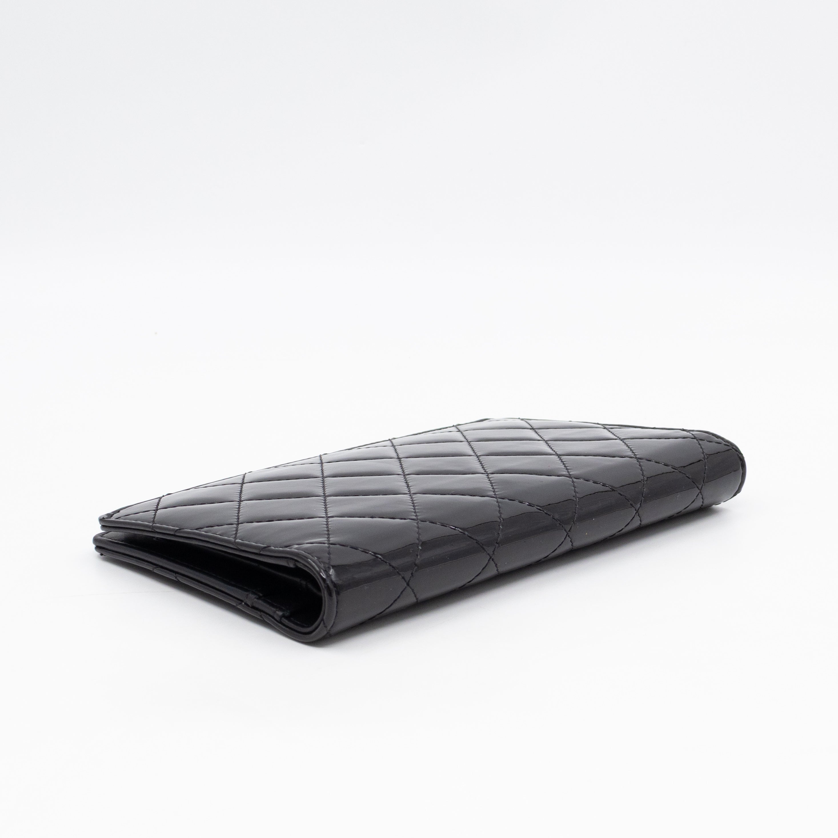 Brilliant CC Long Wallet Black Patent Leather