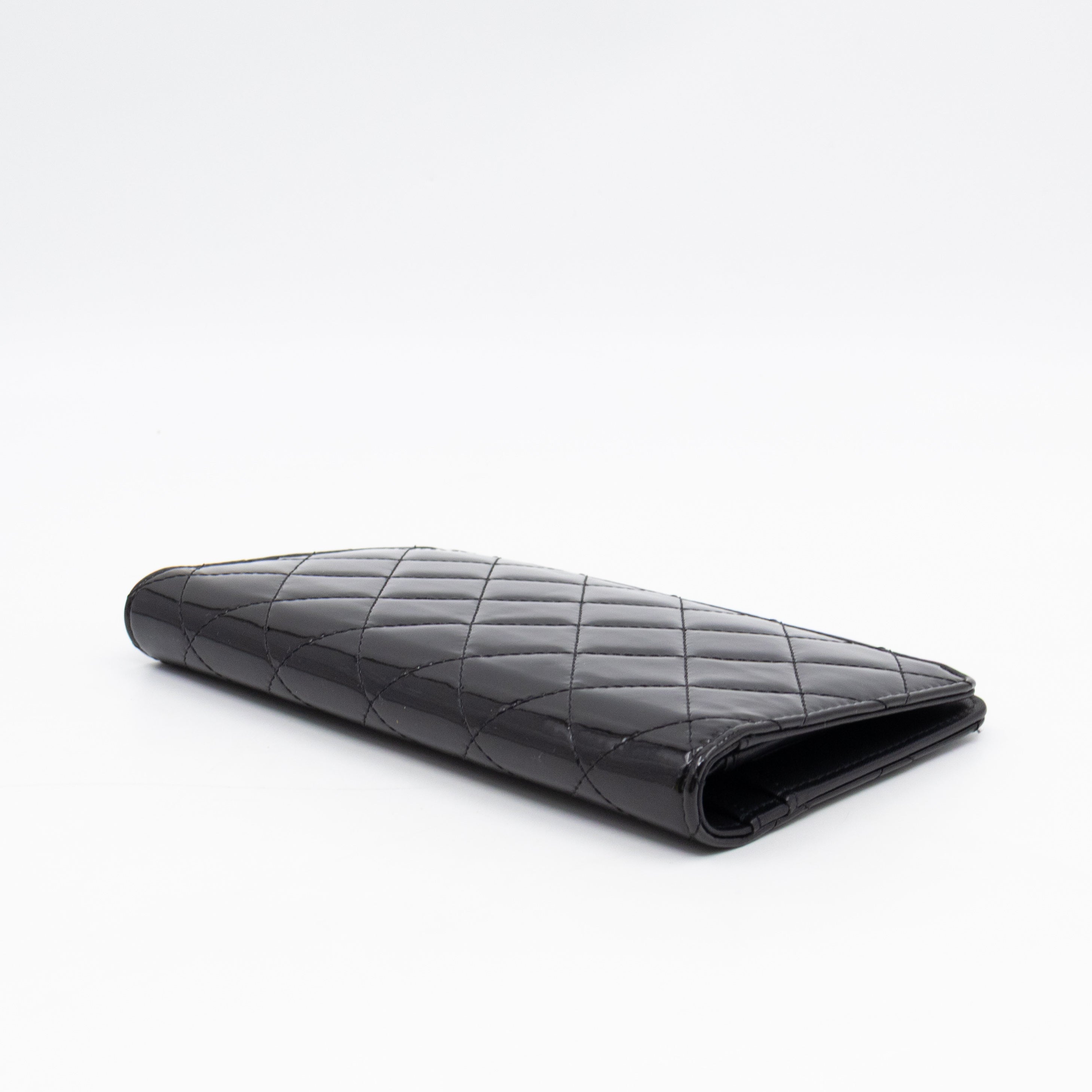 Brilliant CC Long Wallet Black Patent Leather