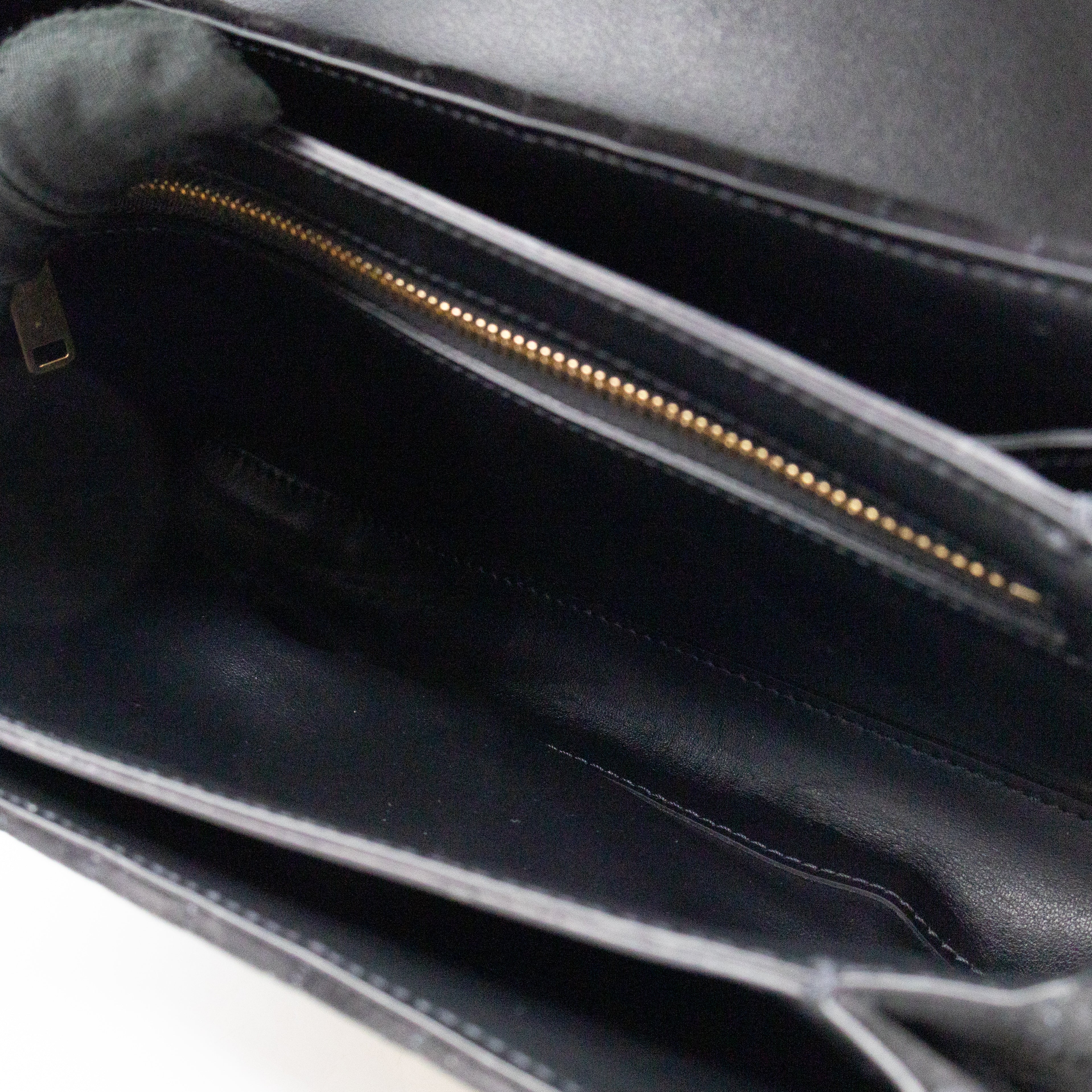 C Bag Medium Black Suede Leather