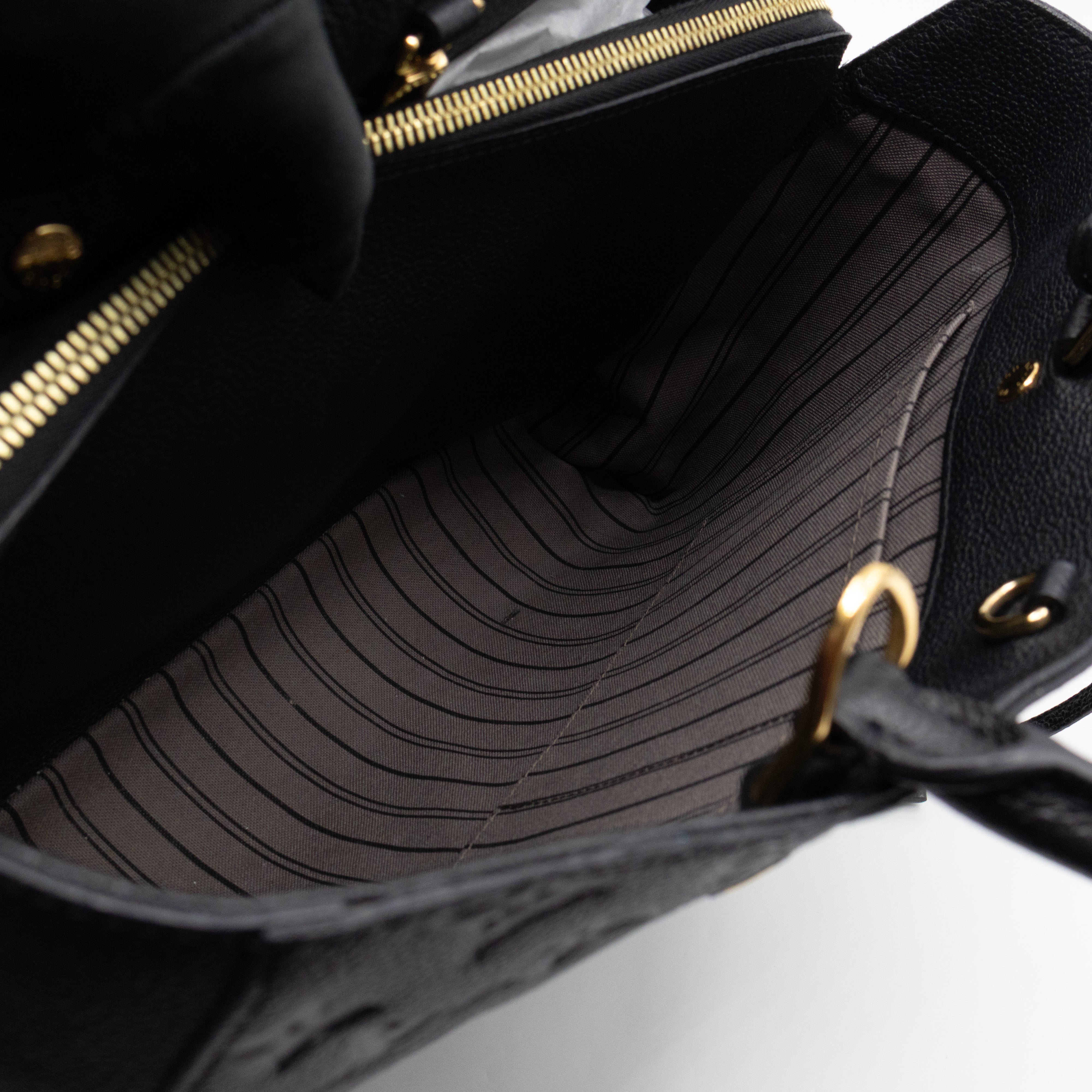 Montaigne GM Black Monogram Empreinte