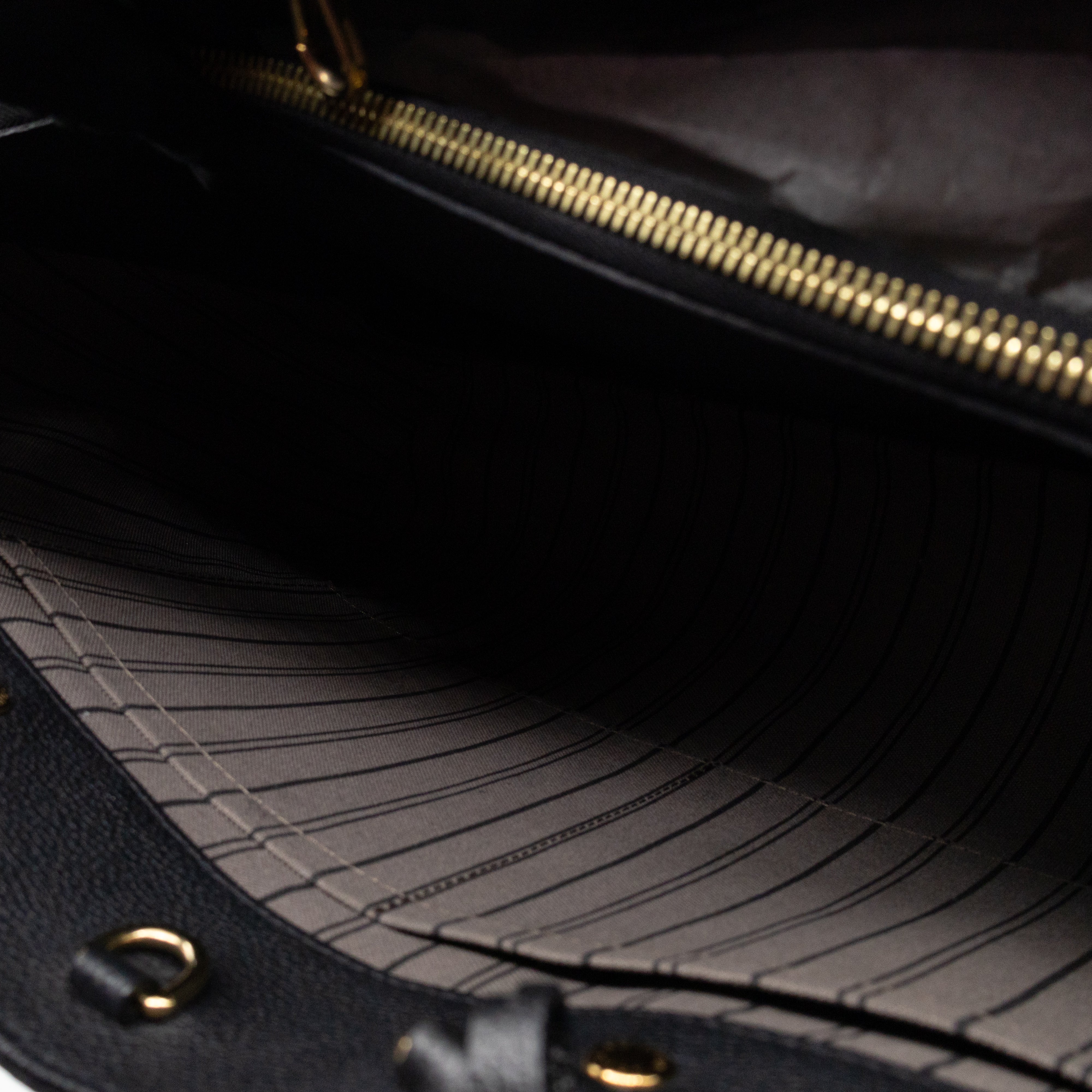 Montaigne GM Black Monogram Empreinte